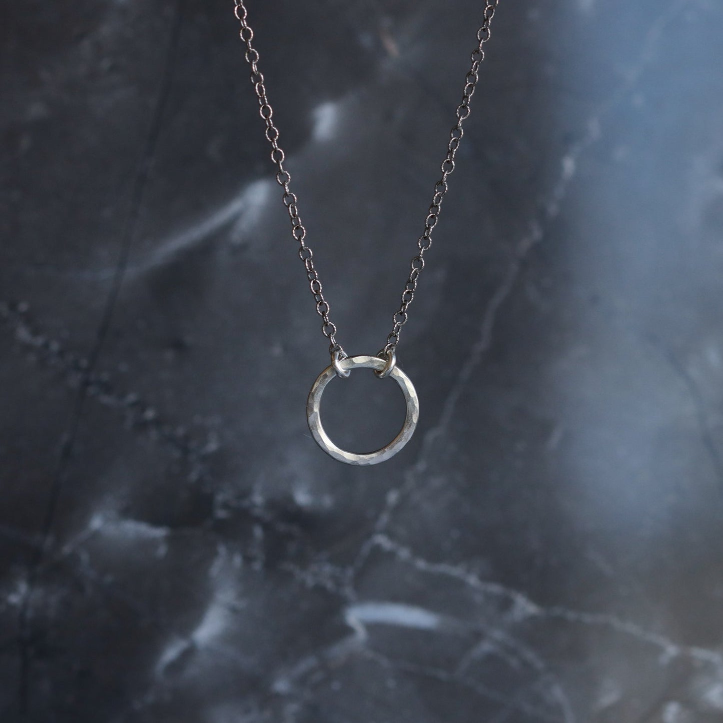 Simple Classic Circle Necklace - Petite