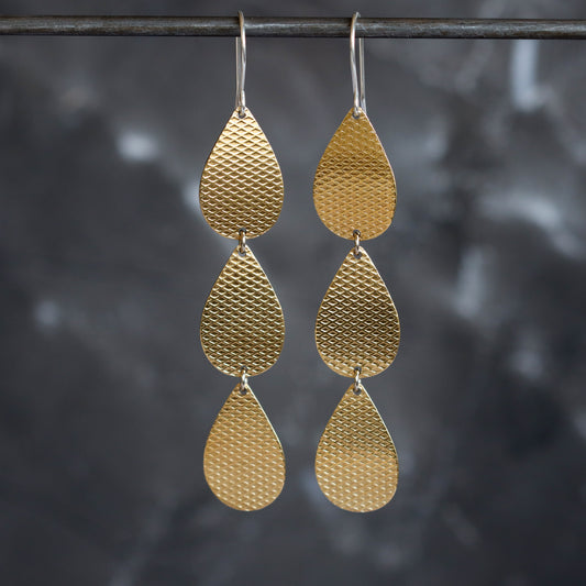 Lena Earrings - Brass