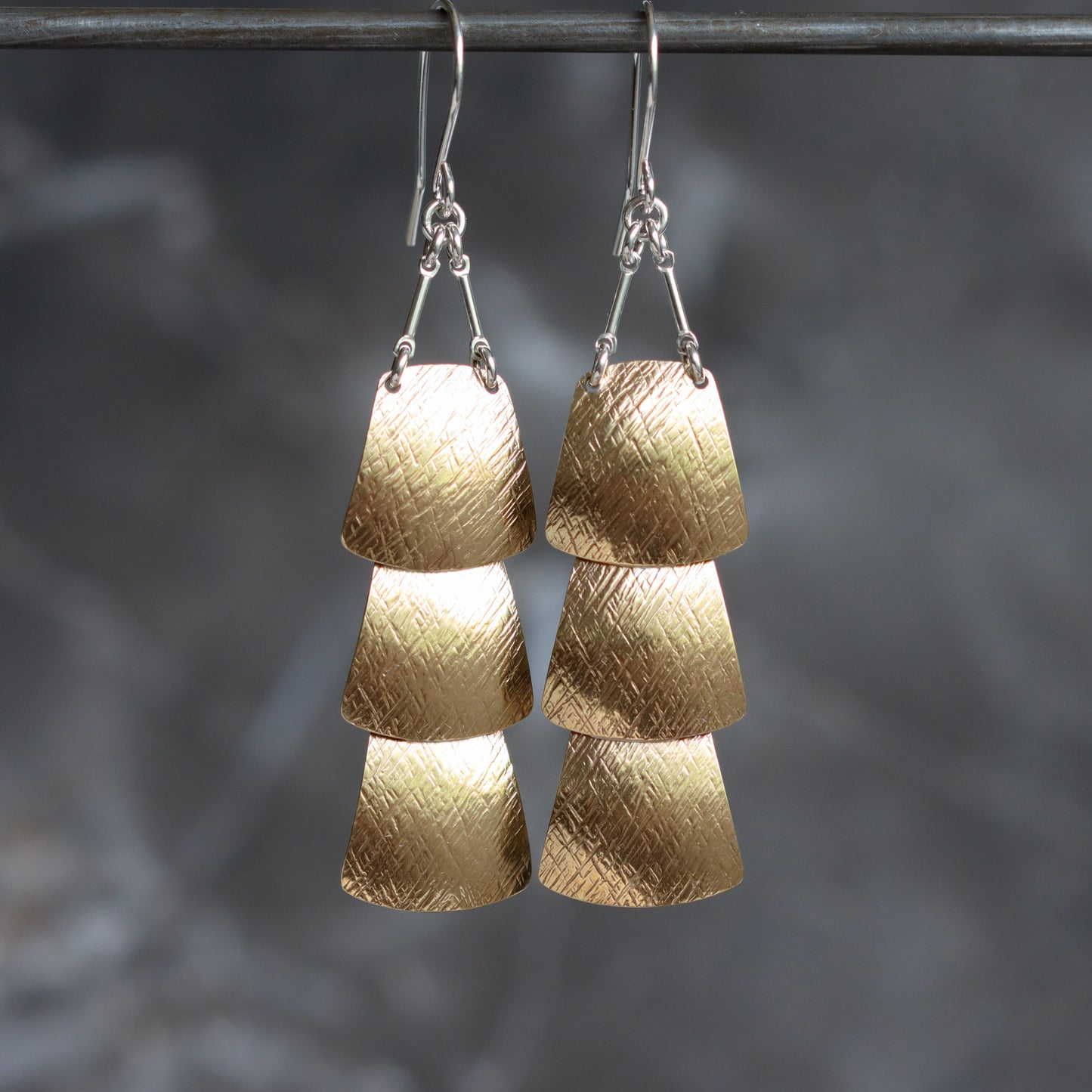 Drape Earrings - Brass