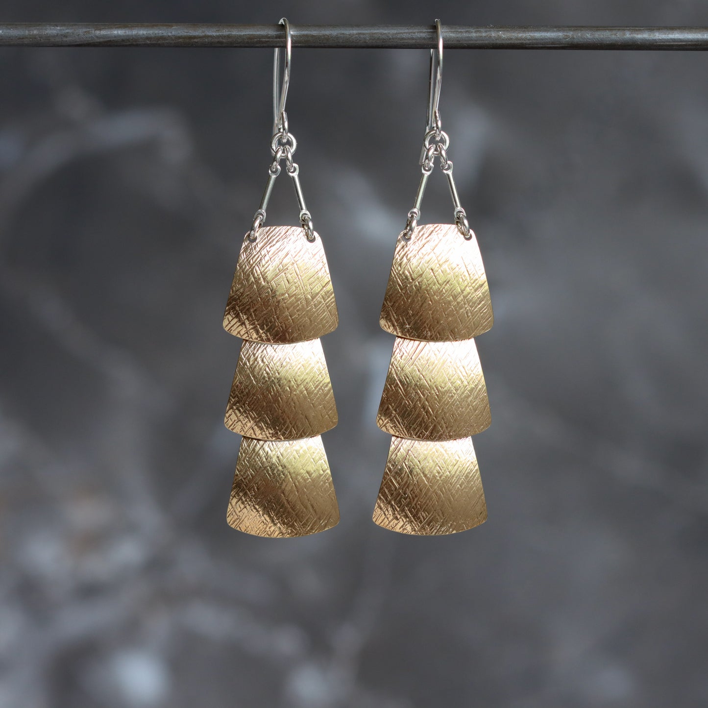 Drape Earrings - Brass