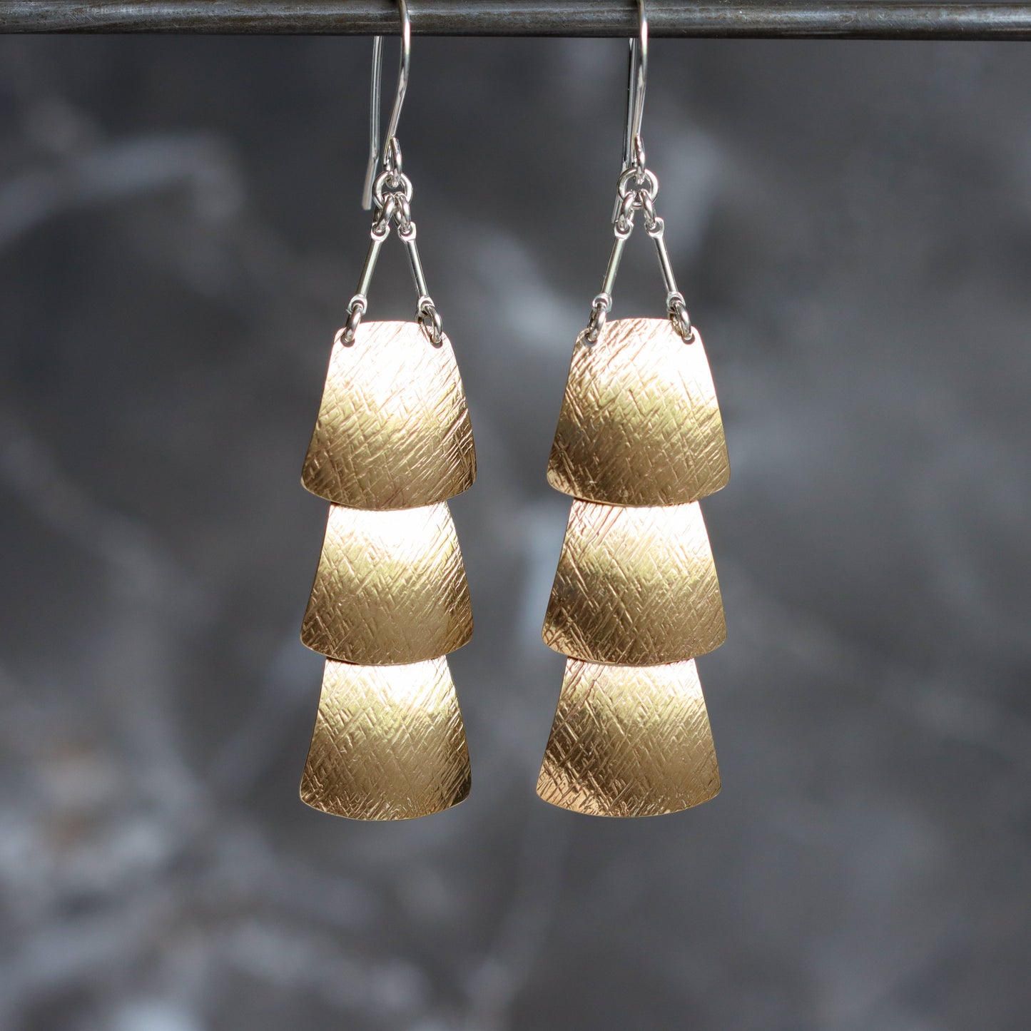 Drape Earrings - Brass