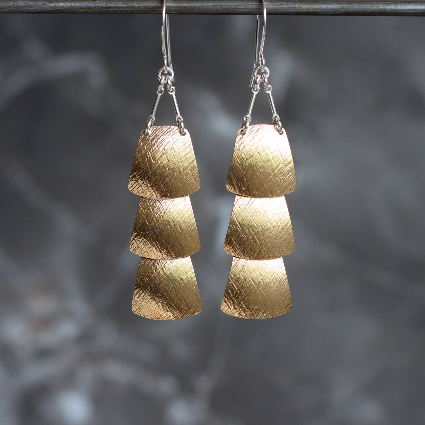 Drape Earrings - Brass