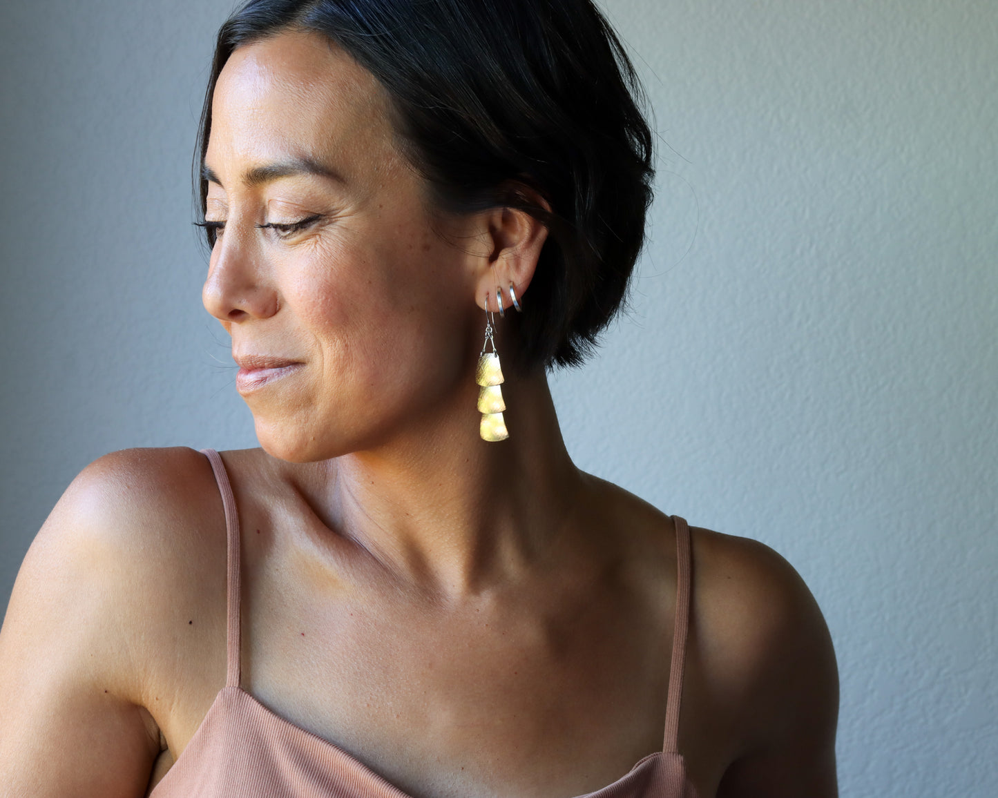 Drape Earrings - Brass