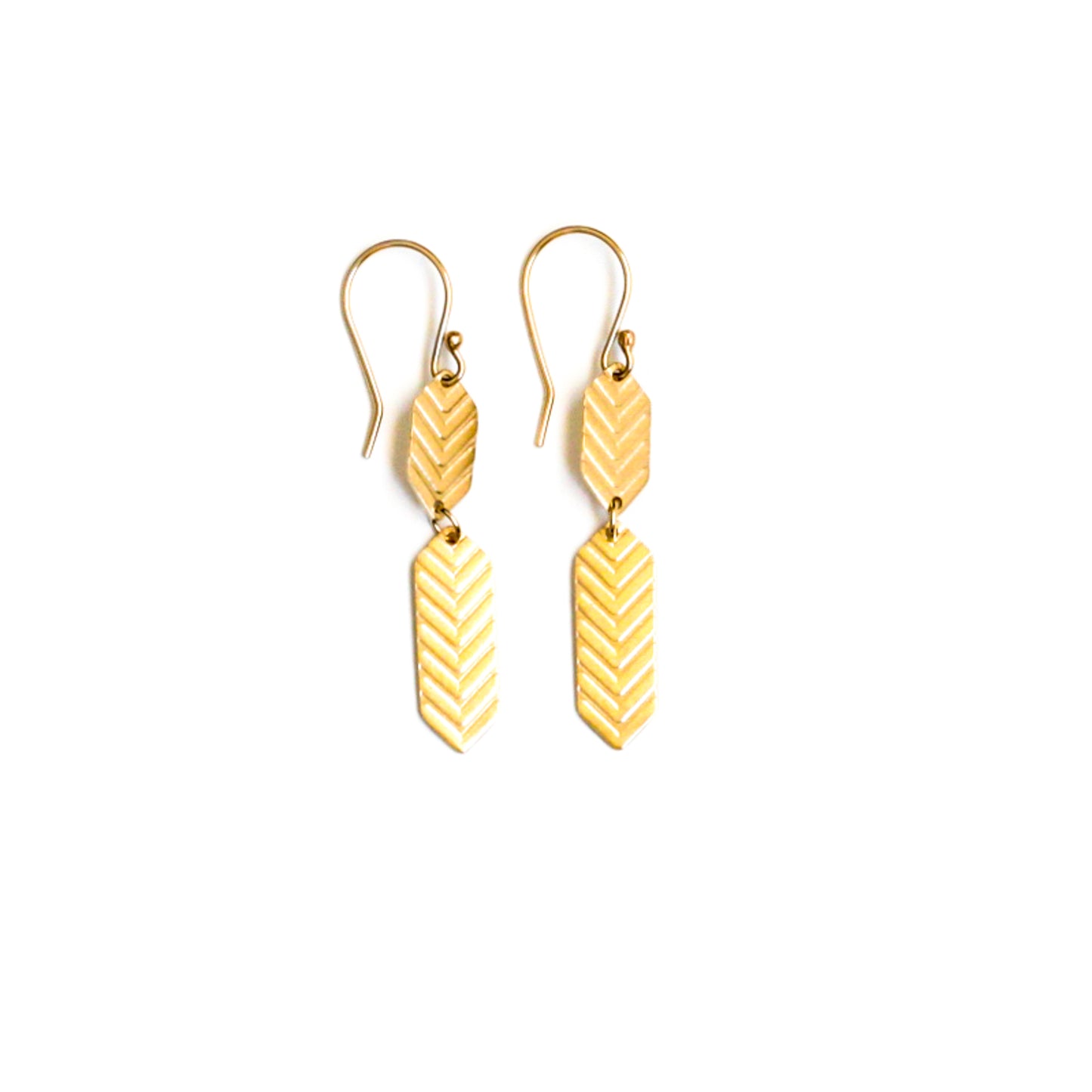 Gold Shield Earrings