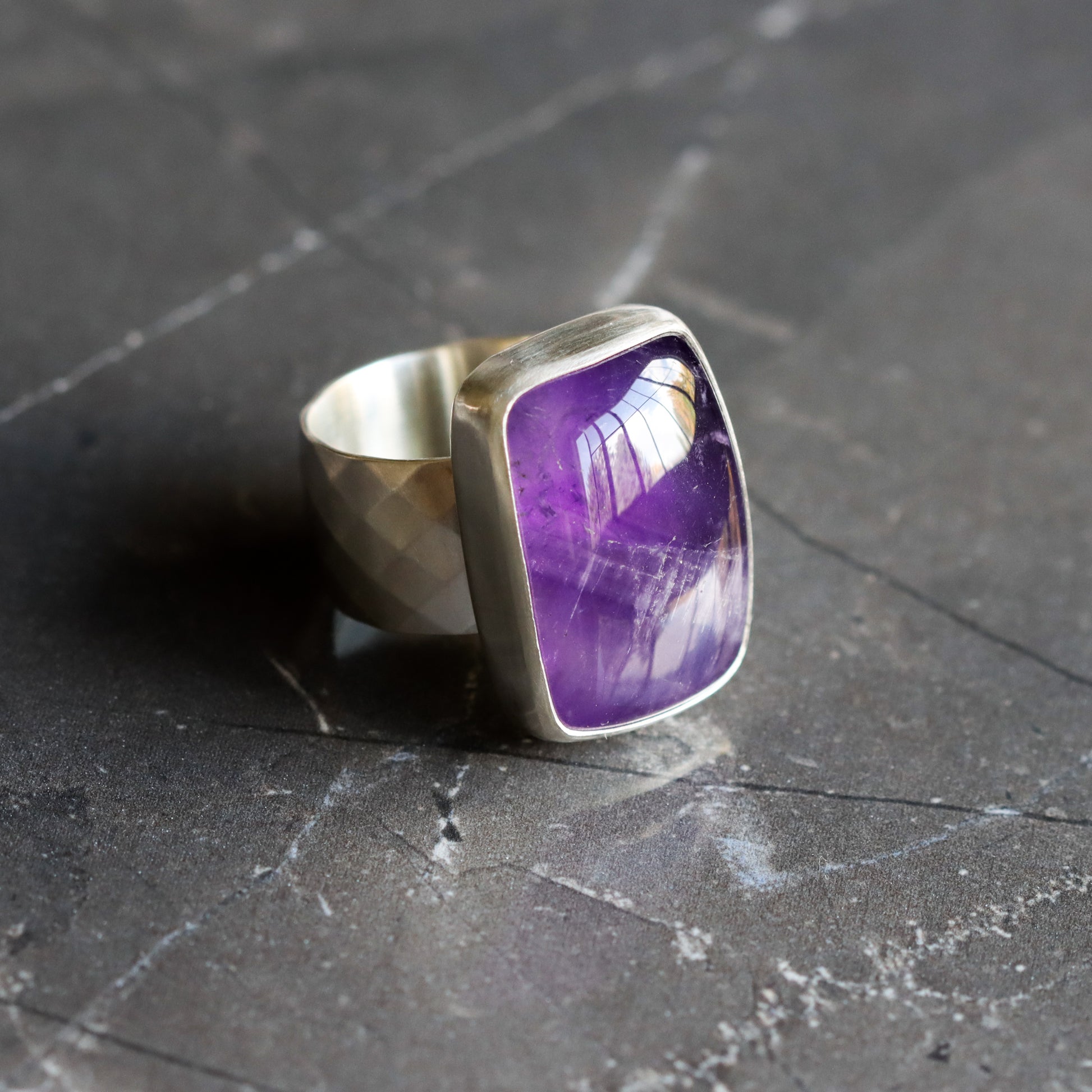 Indigo Ring - OOAK-cocktail ring-Blue Hour Designs