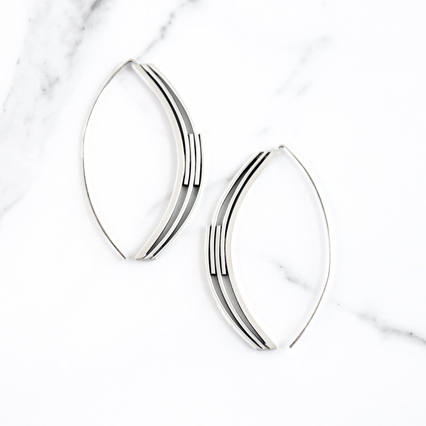 Interlace Earrings-hoop earrings-Blue Hour Designs