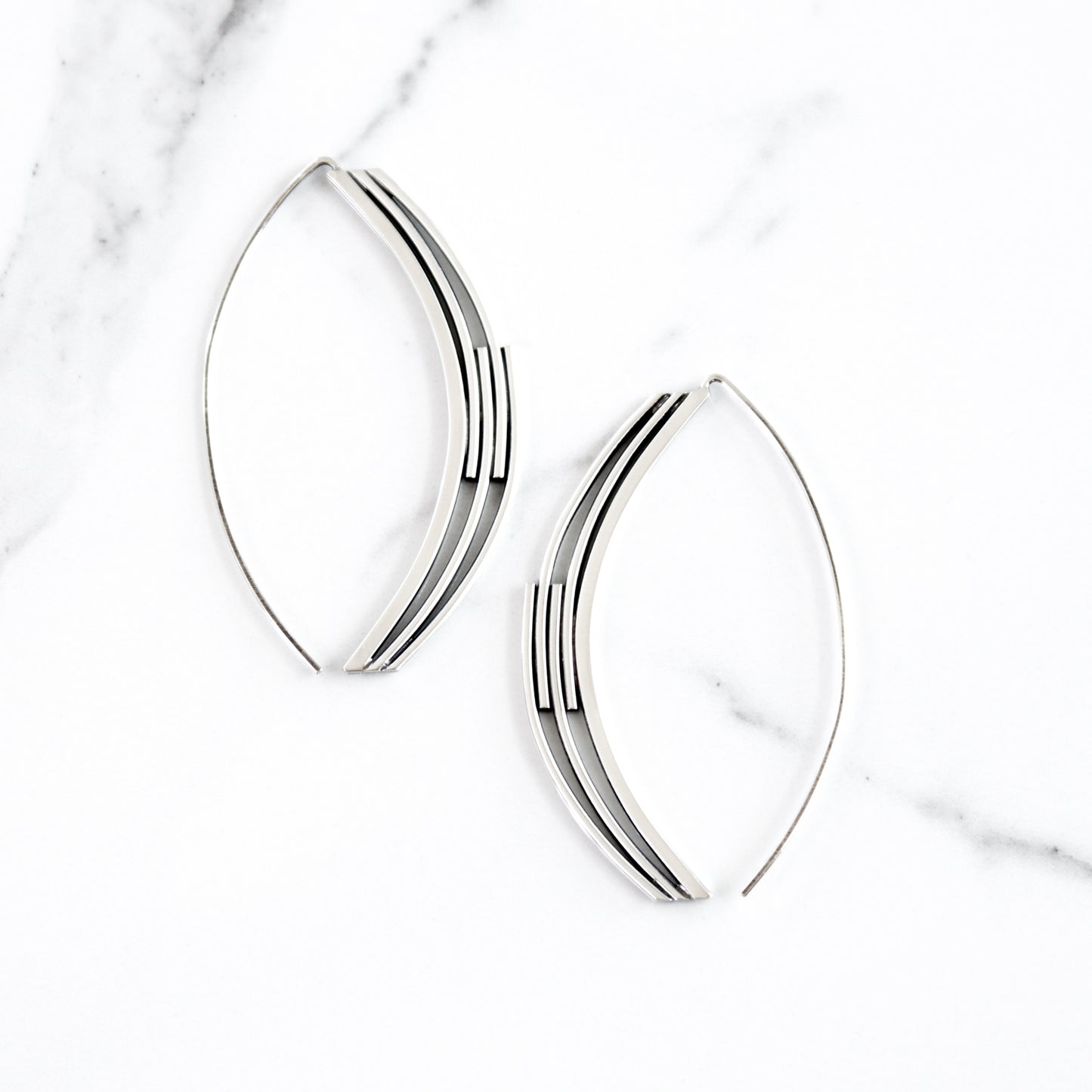 Interlace Earrings-hoop earrings-Blue Hour Designs