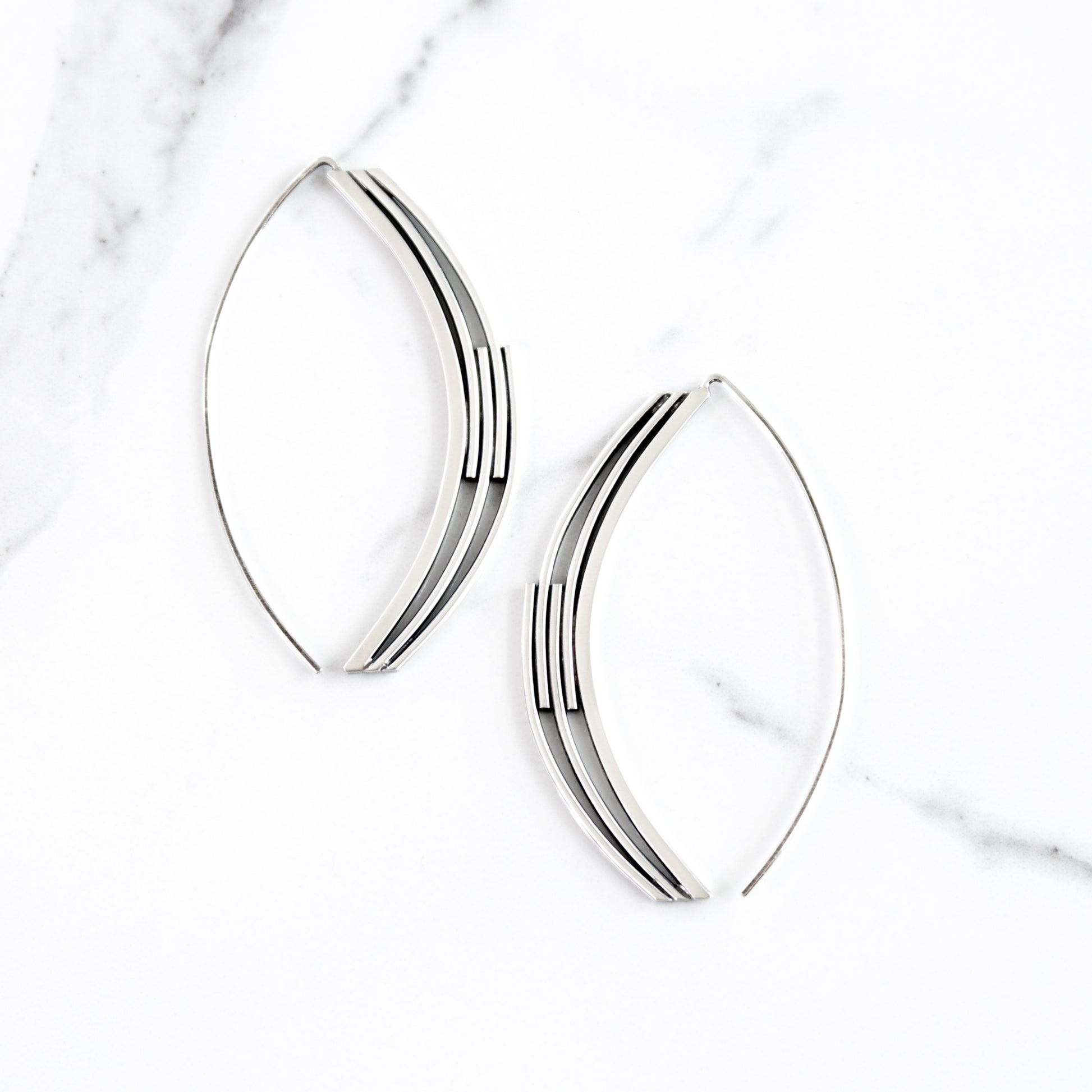 Interlace Earrings-hoop earrings-Blue Hour Designs