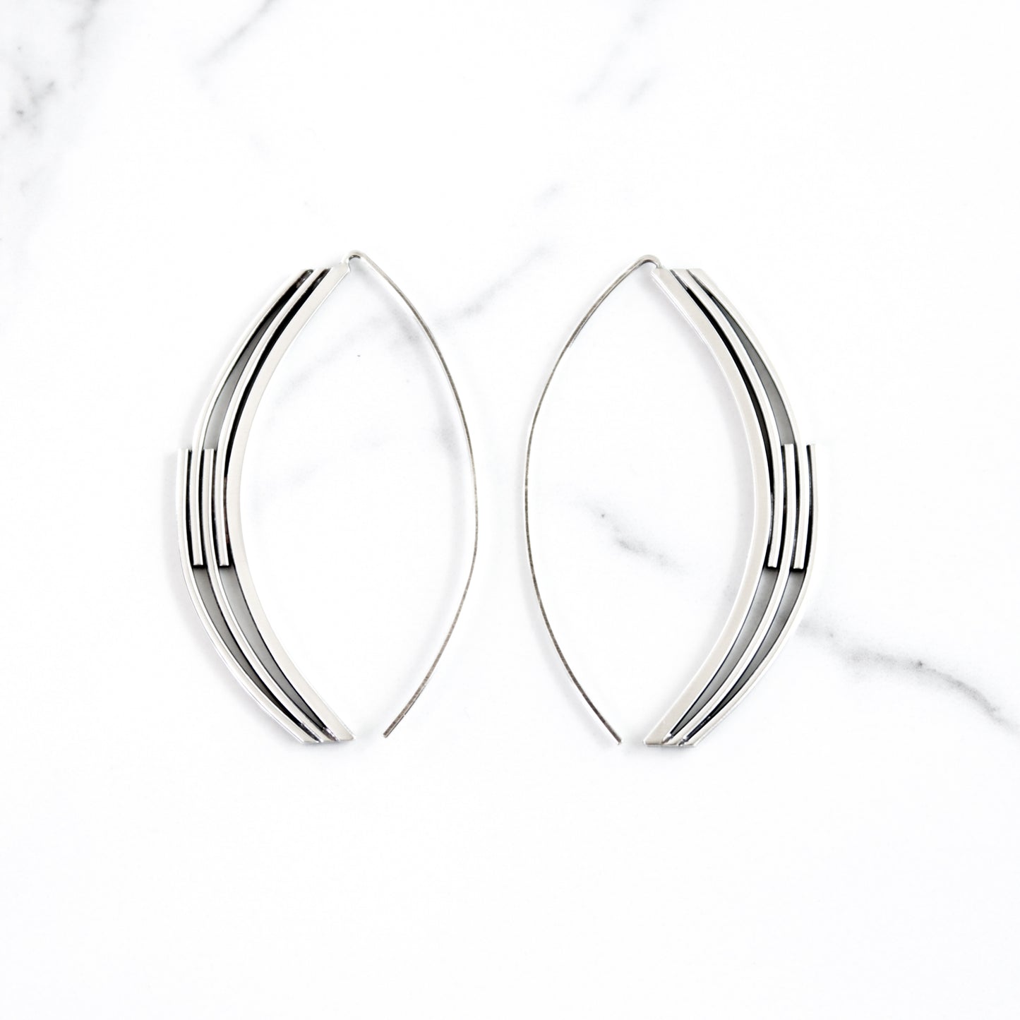 Interlace Earrings-hoop earrings-Blue Hour Designs