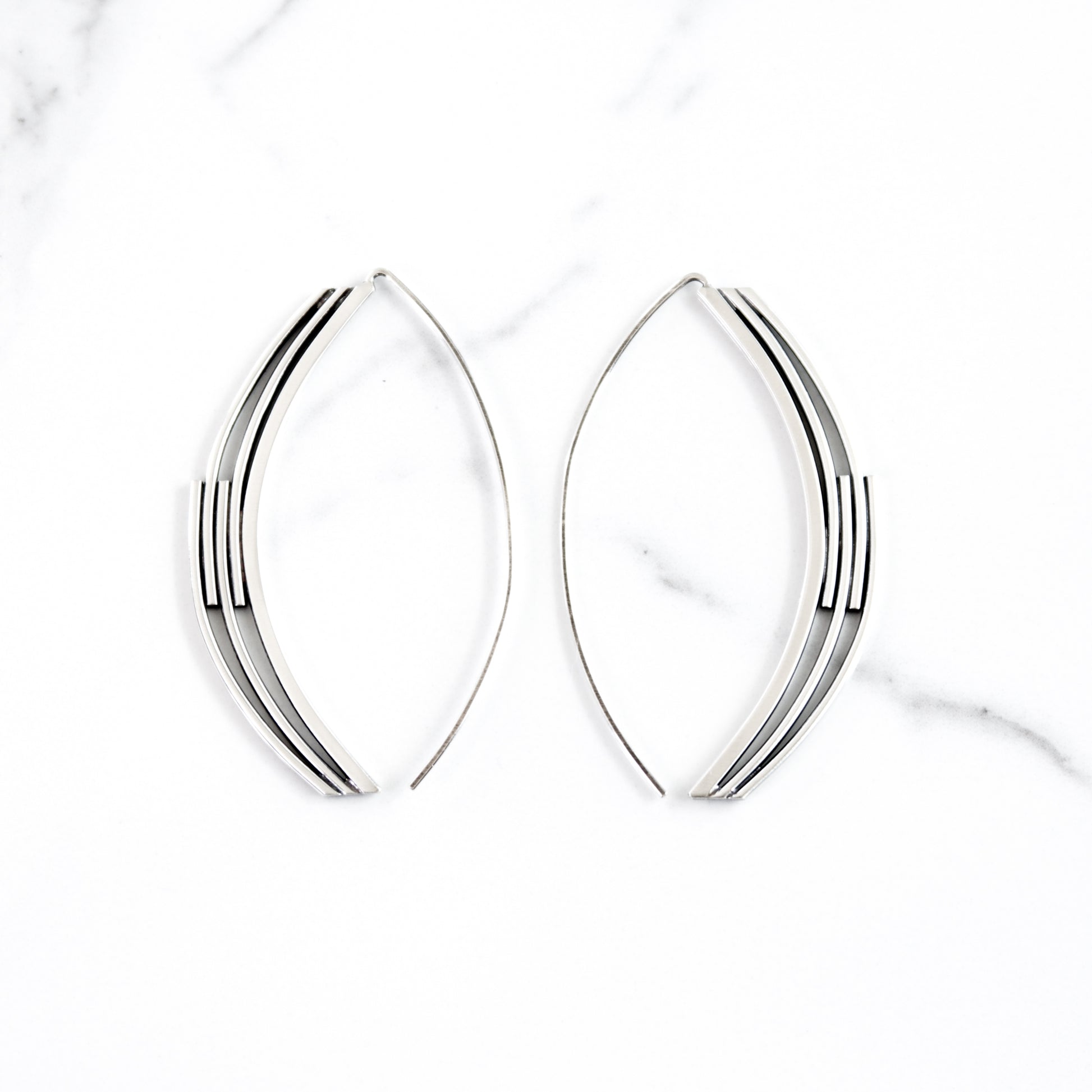 Interlace Earrings-hoop earrings-Blue Hour Designs