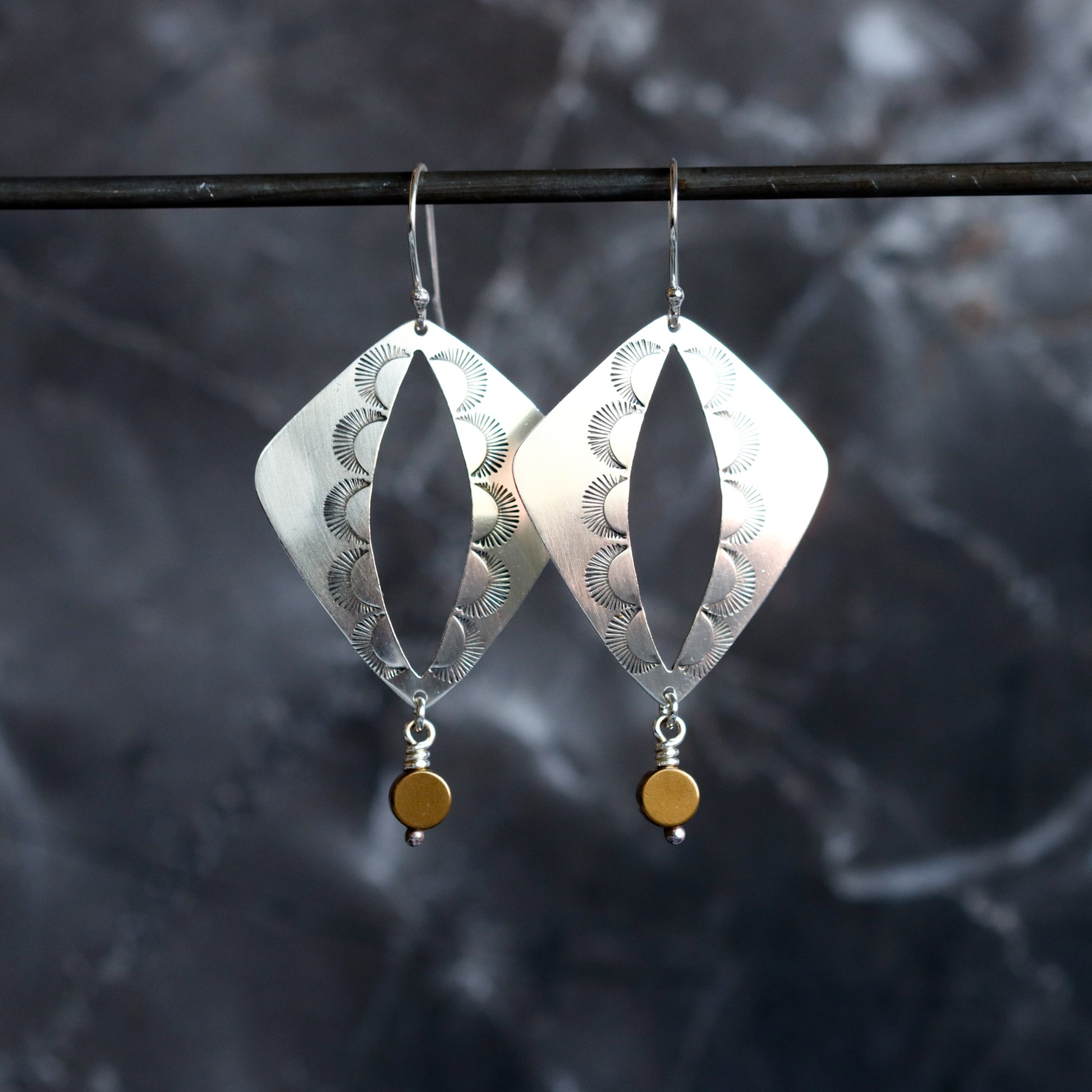 Khepri Earrings-dangle earrings-Blue Hour Designs