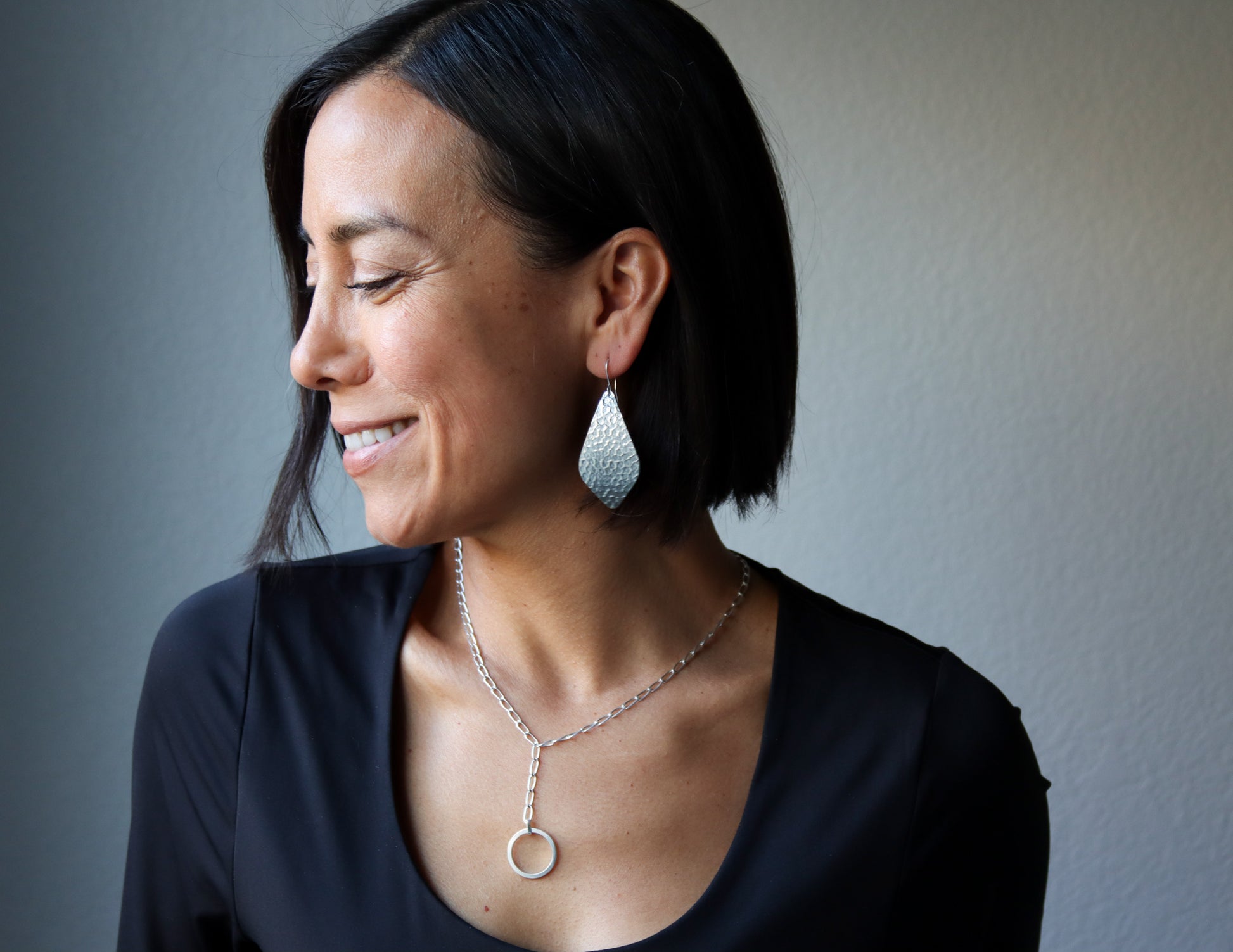 La Hoja Earrings-dangle earrings-Blue Hour Designs