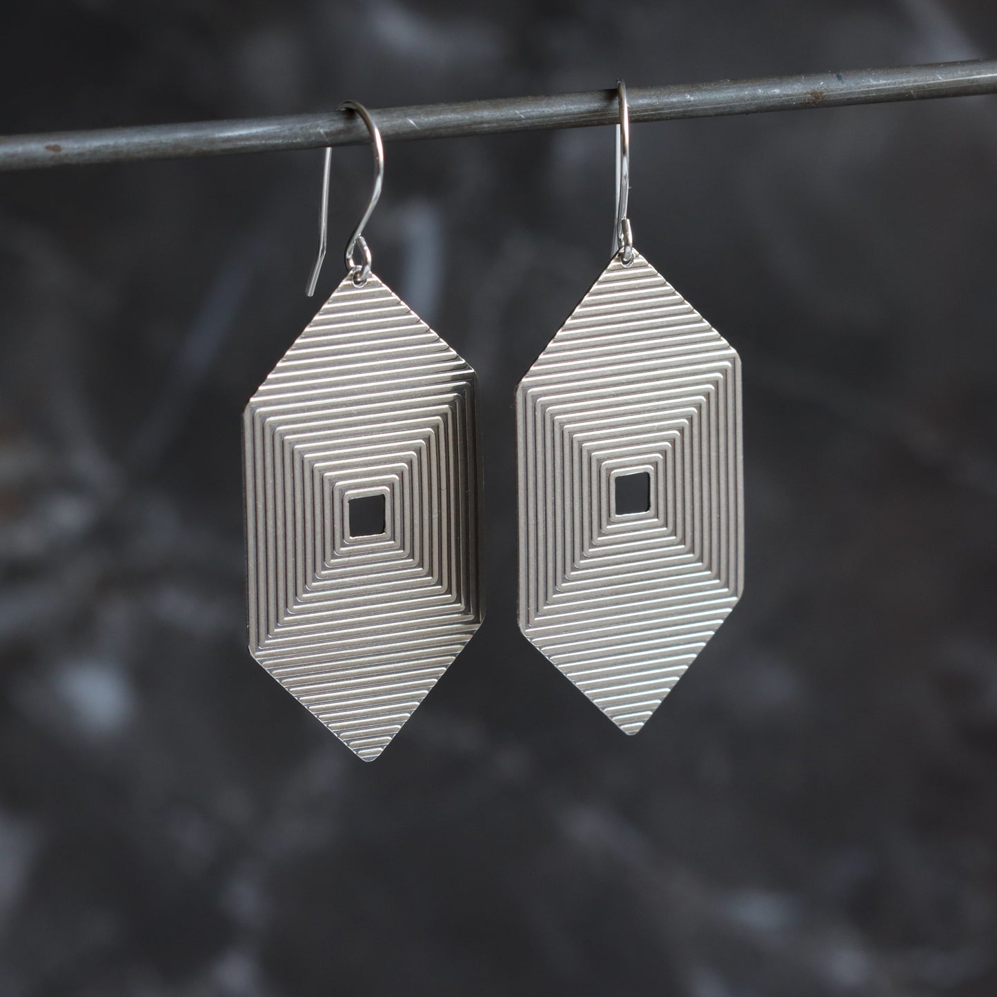 Labyrinth Earrings-dangle earrings-Blue Hour Designs