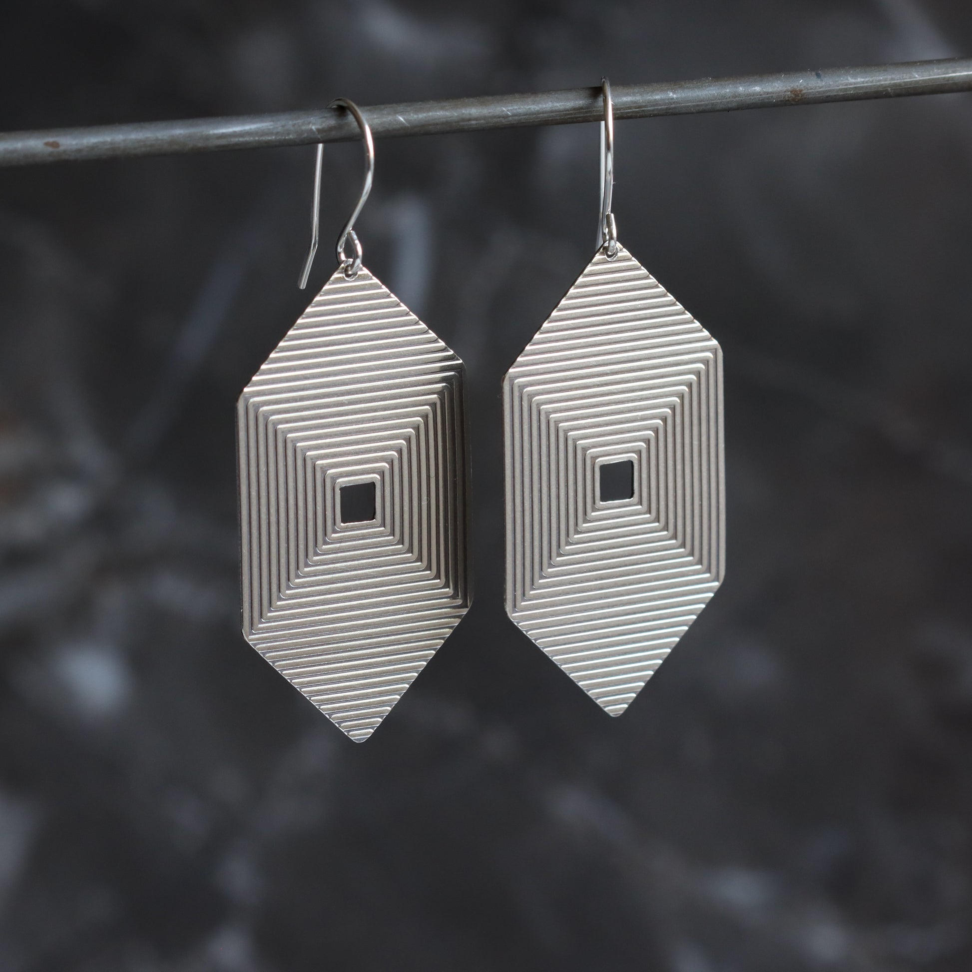 Labyrinth Earrings-dangle earrings-Blue Hour Designs