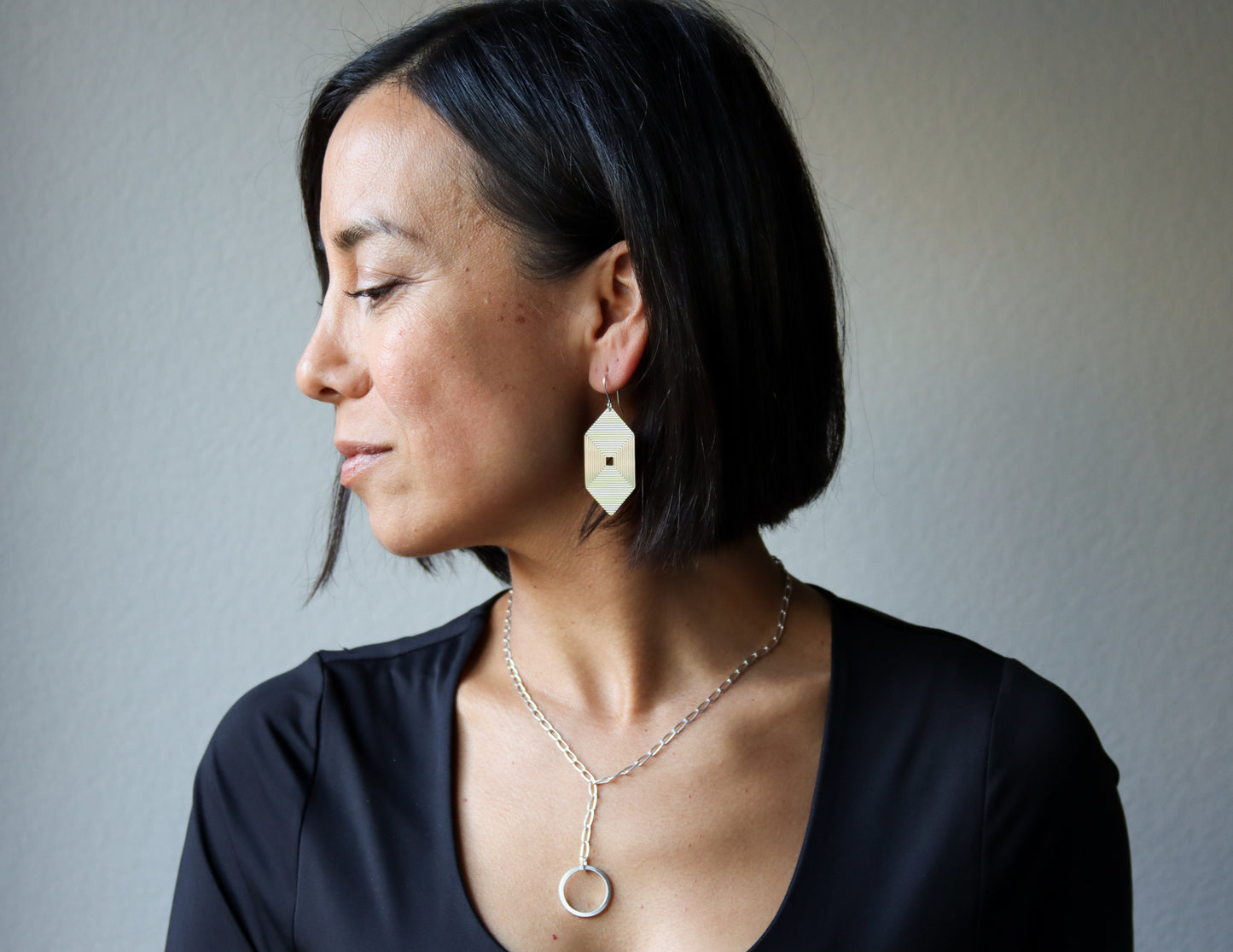 Labyrinth Earrings-dangle earrings-Blue Hour Designs