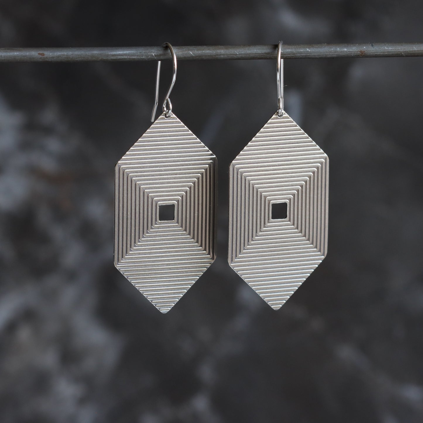 Labyrinth Earrings-dangle earrings-Blue Hour Designs