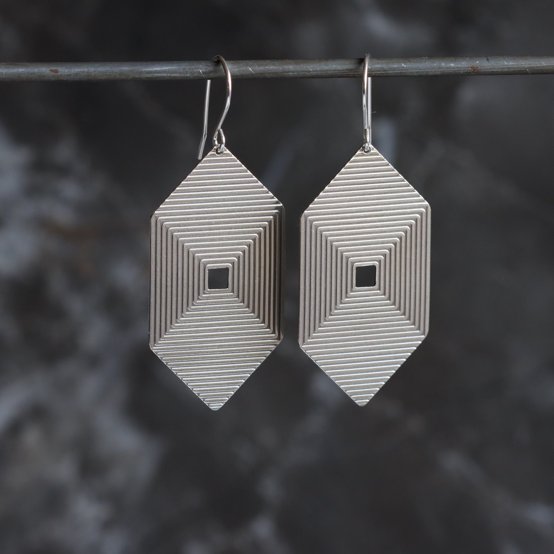 Labyrinth Earrings-dangle earrings-Blue Hour Designs