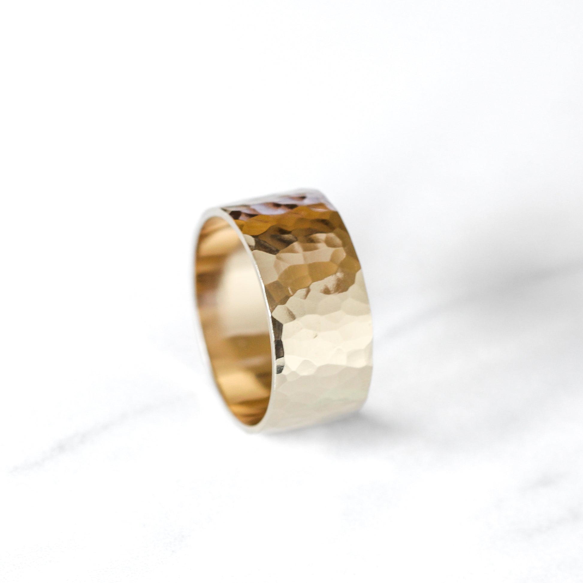 Leda Ring - 14KY Gold-wide band ring-Blue Hour Designs