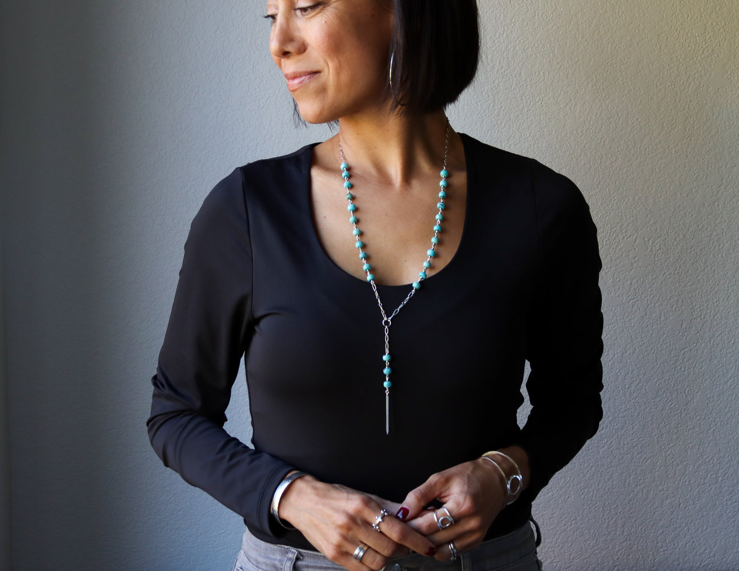 Mesilla Necklace-lariat necklace-Blue Hour Designs