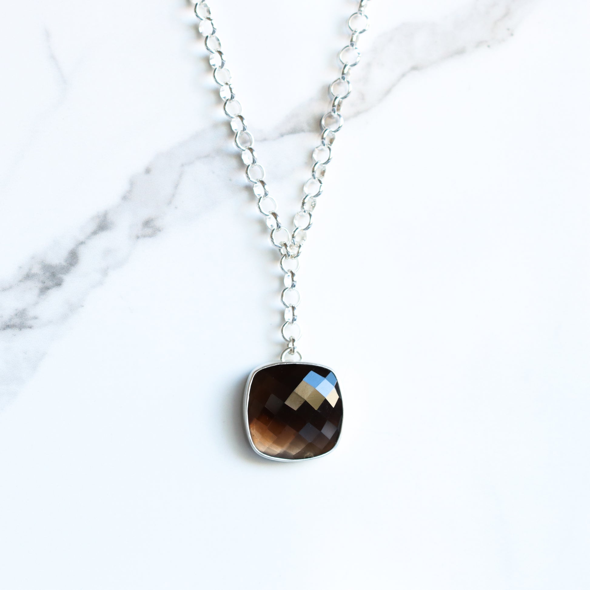 Morion Necklace - OOAK - Made to Order-pendant necklace-Blue Hour Designs