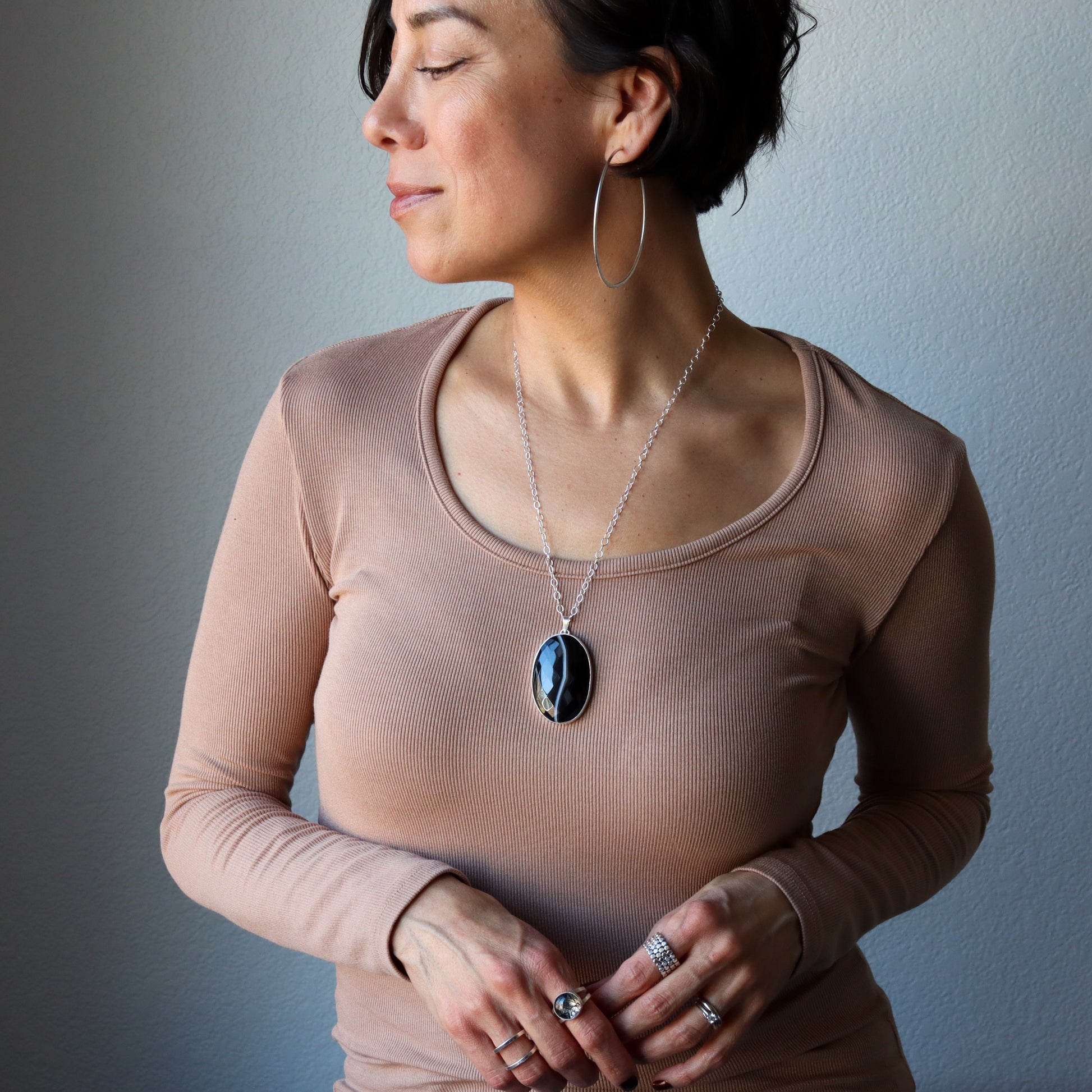Night Necklace 1 - OOAK-pendant necklace-Blue Hour Designs