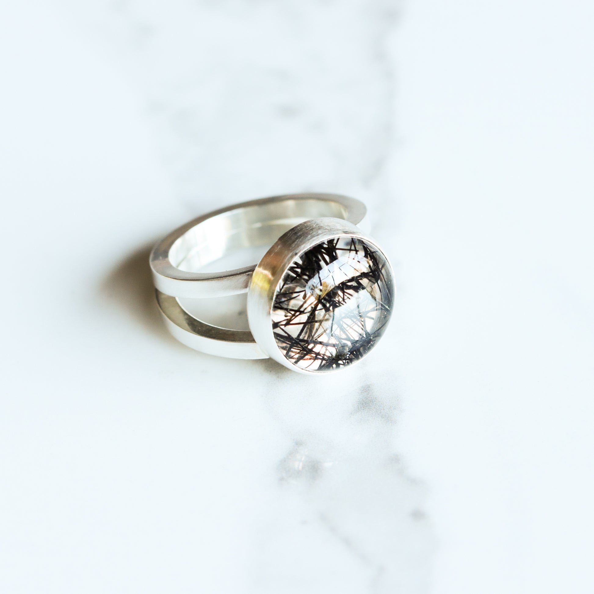 Oscuro Ring - OOAK - Made to Order-cocktail ring-Blue Hour Designs