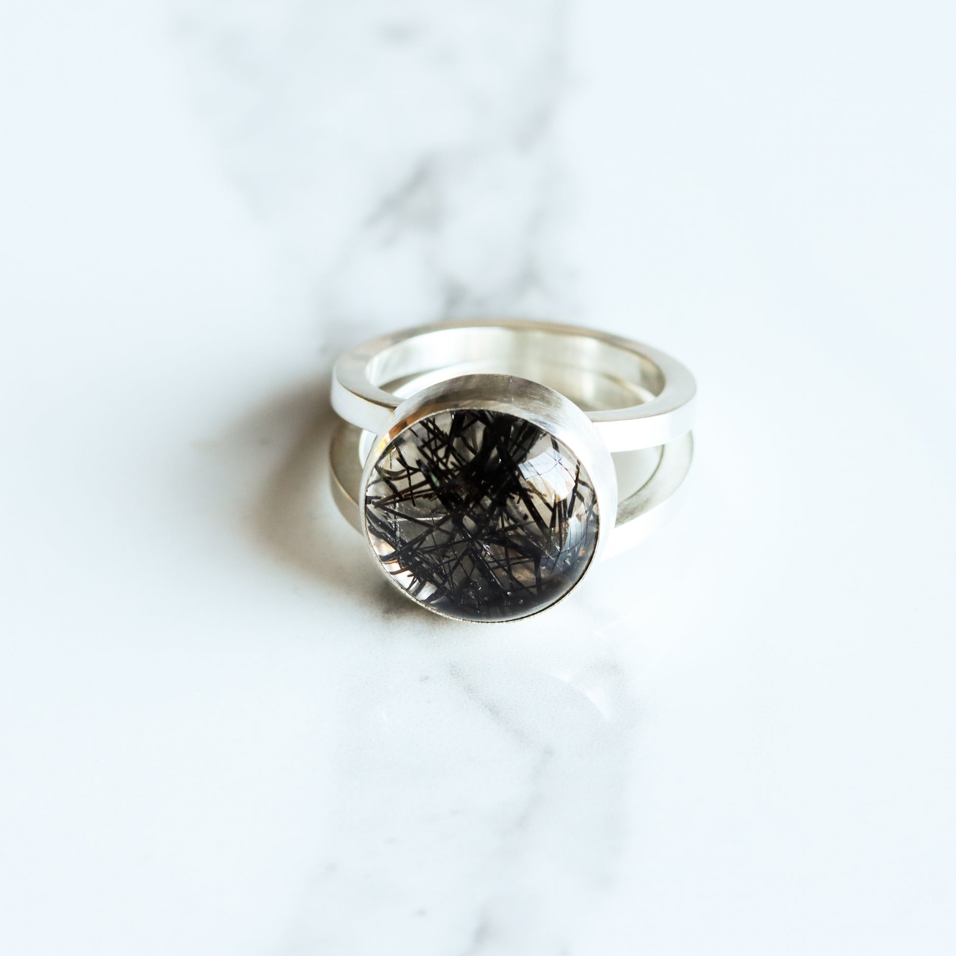 Oscuro Ring - OOAK - Made to Order-cocktail ring-Blue Hour Designs