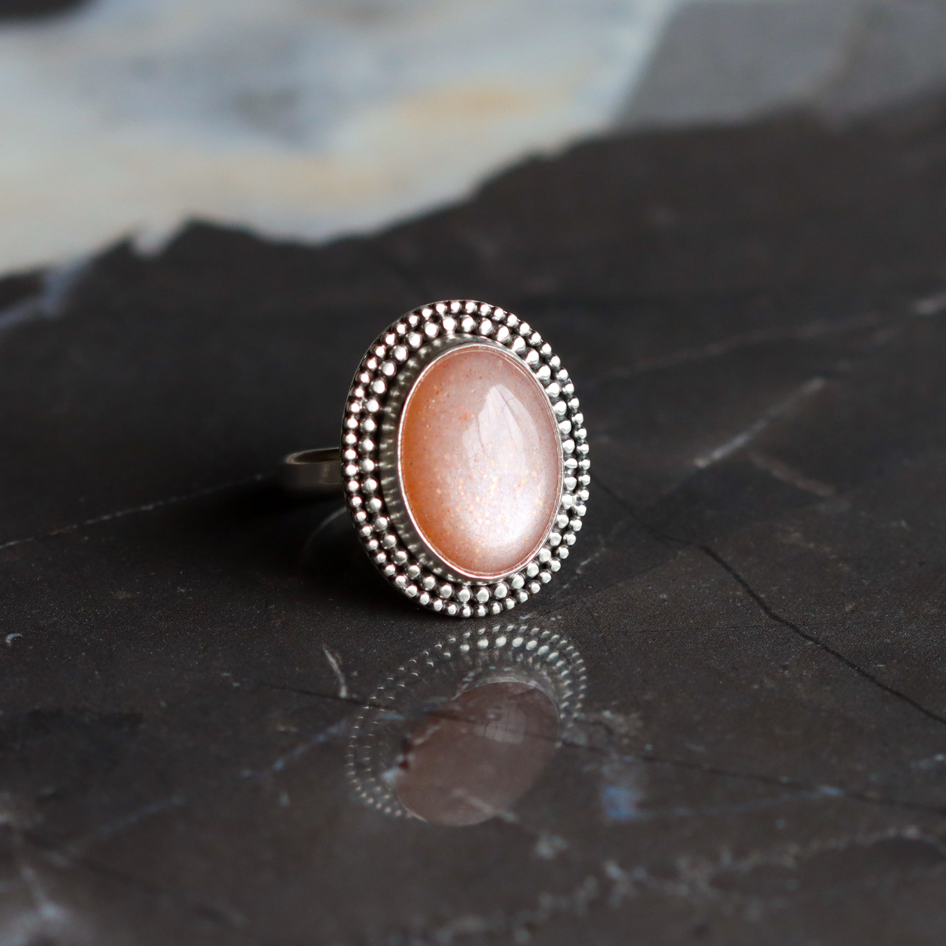 Peach Ring-cocktail ring-Blue Hour Designs