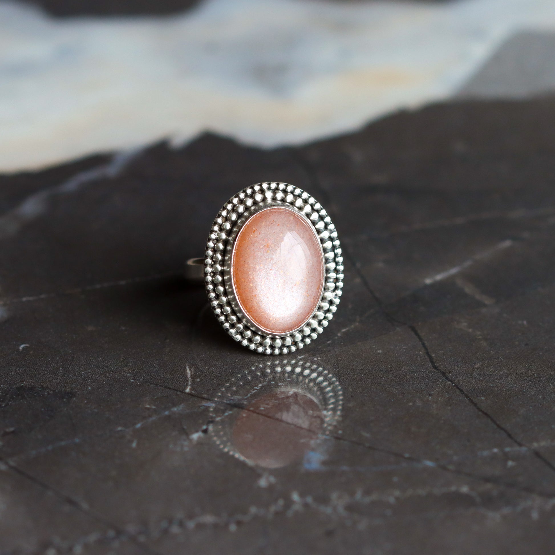 Peach Ring-cocktail ring-Blue Hour Designs