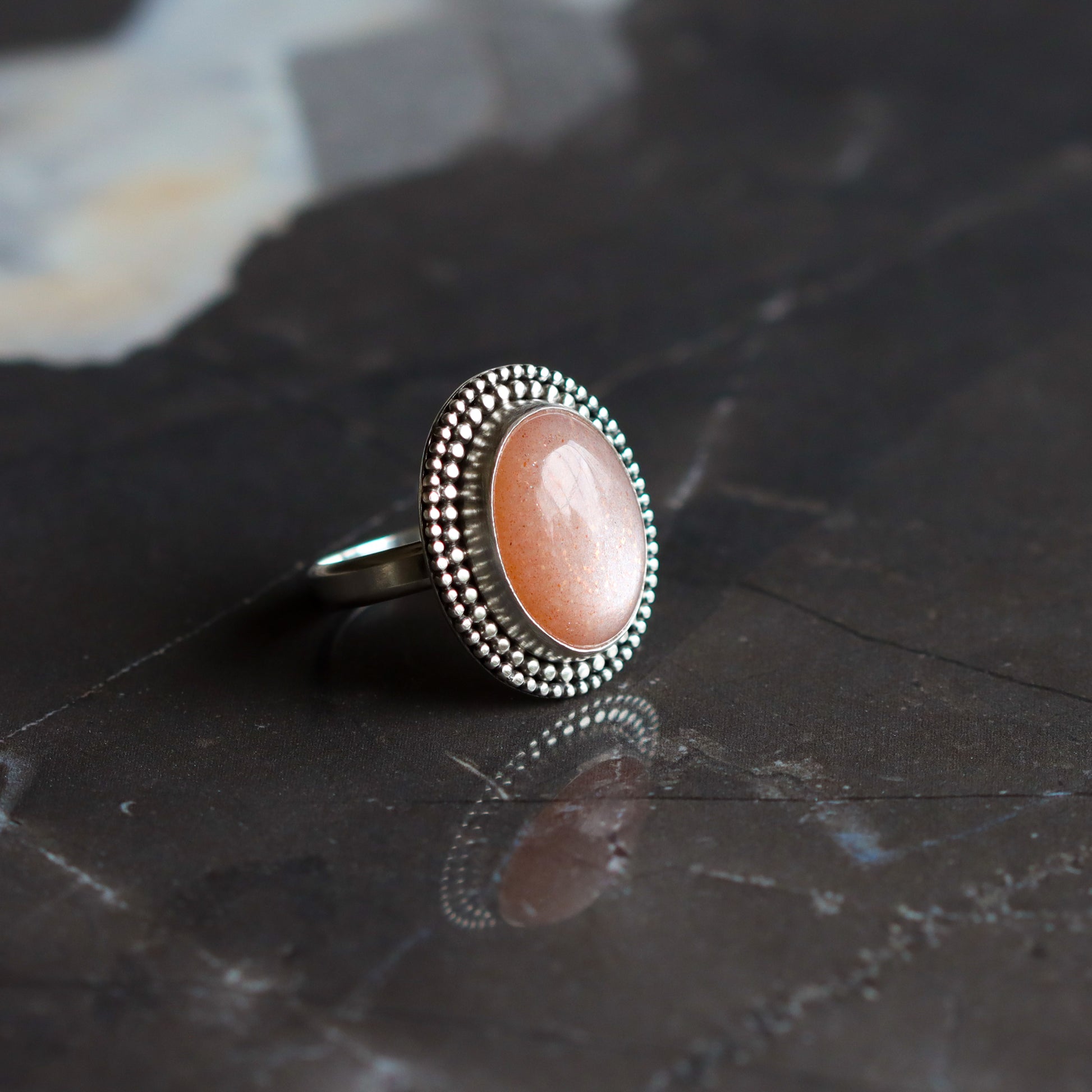 Peach Ring-cocktail ring-Blue Hour Designs