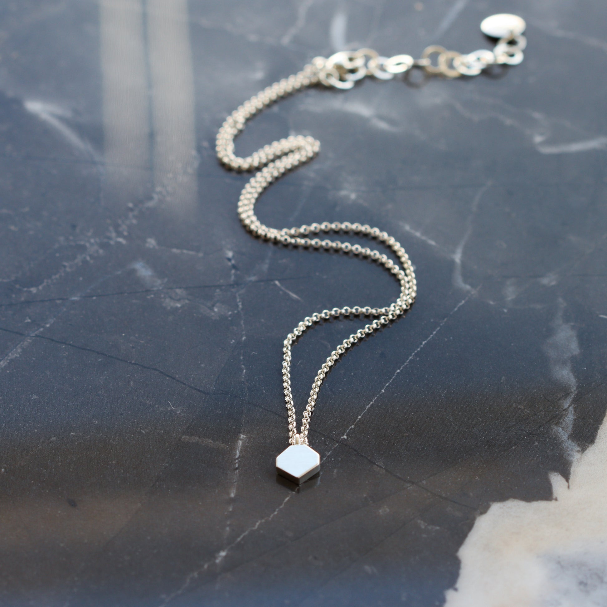 Petite Geo Necklace-pendant necklace-Blue Hour Designs