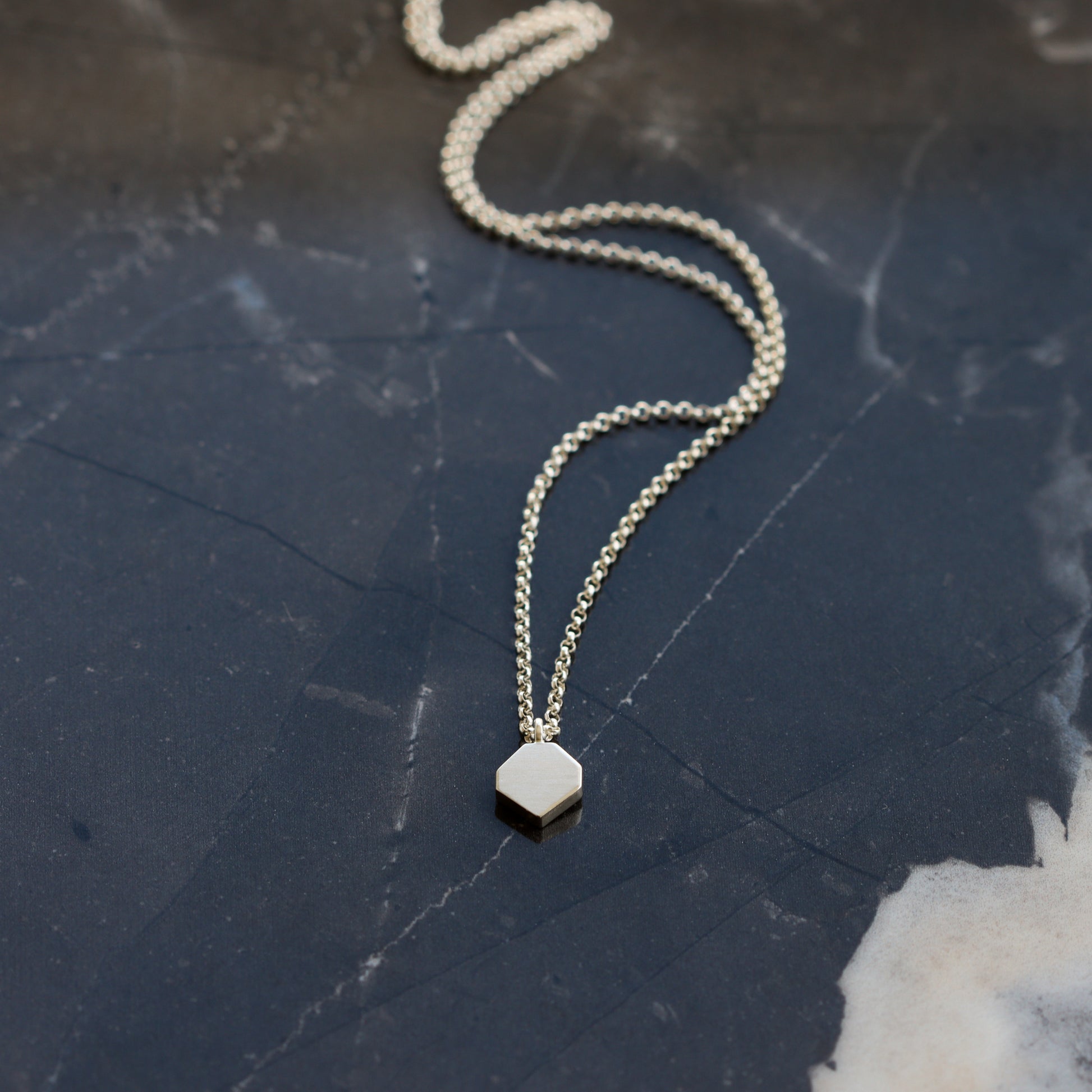 Petite Geo Necklace-pendant necklace-Blue Hour Designs