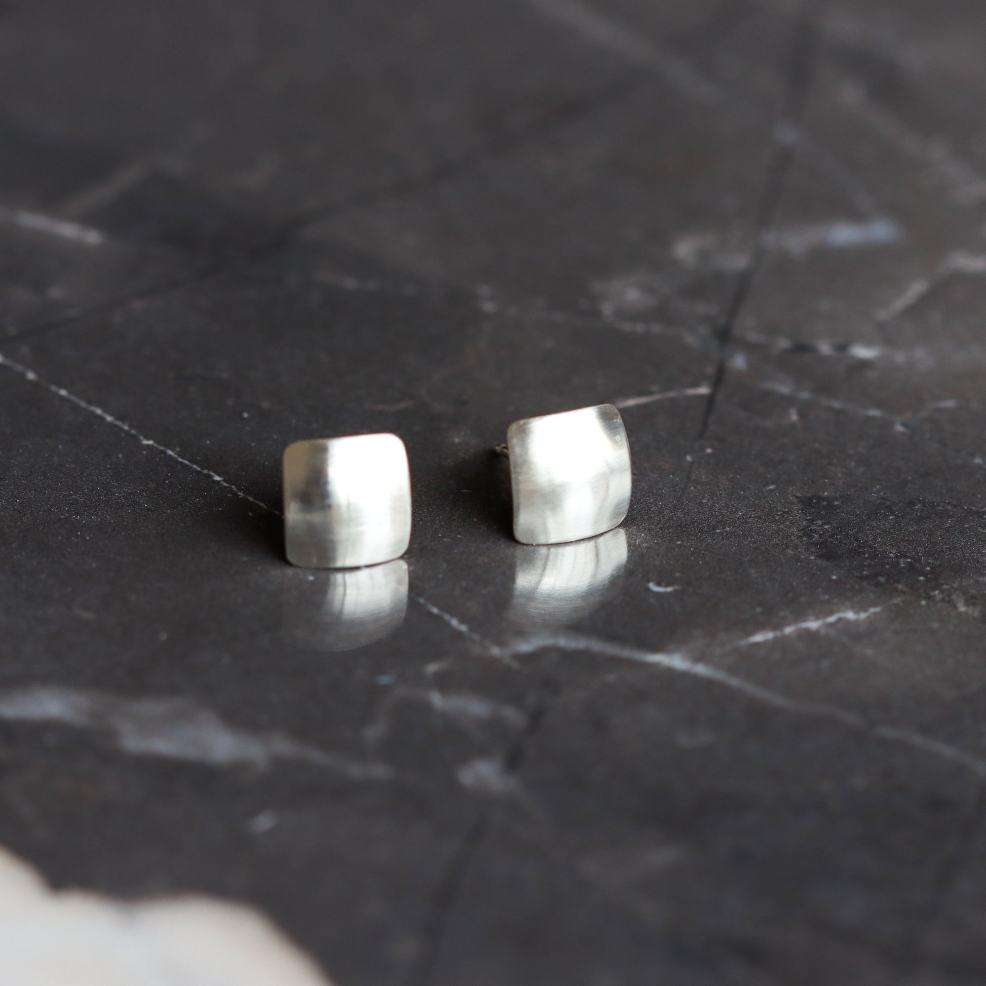 Petite Squares Earrings-stud earrings-Blue Hour Designs