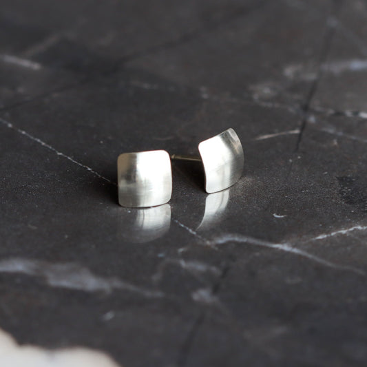 Petite Squares Earrings-stud earrings-Blue Hour Designs