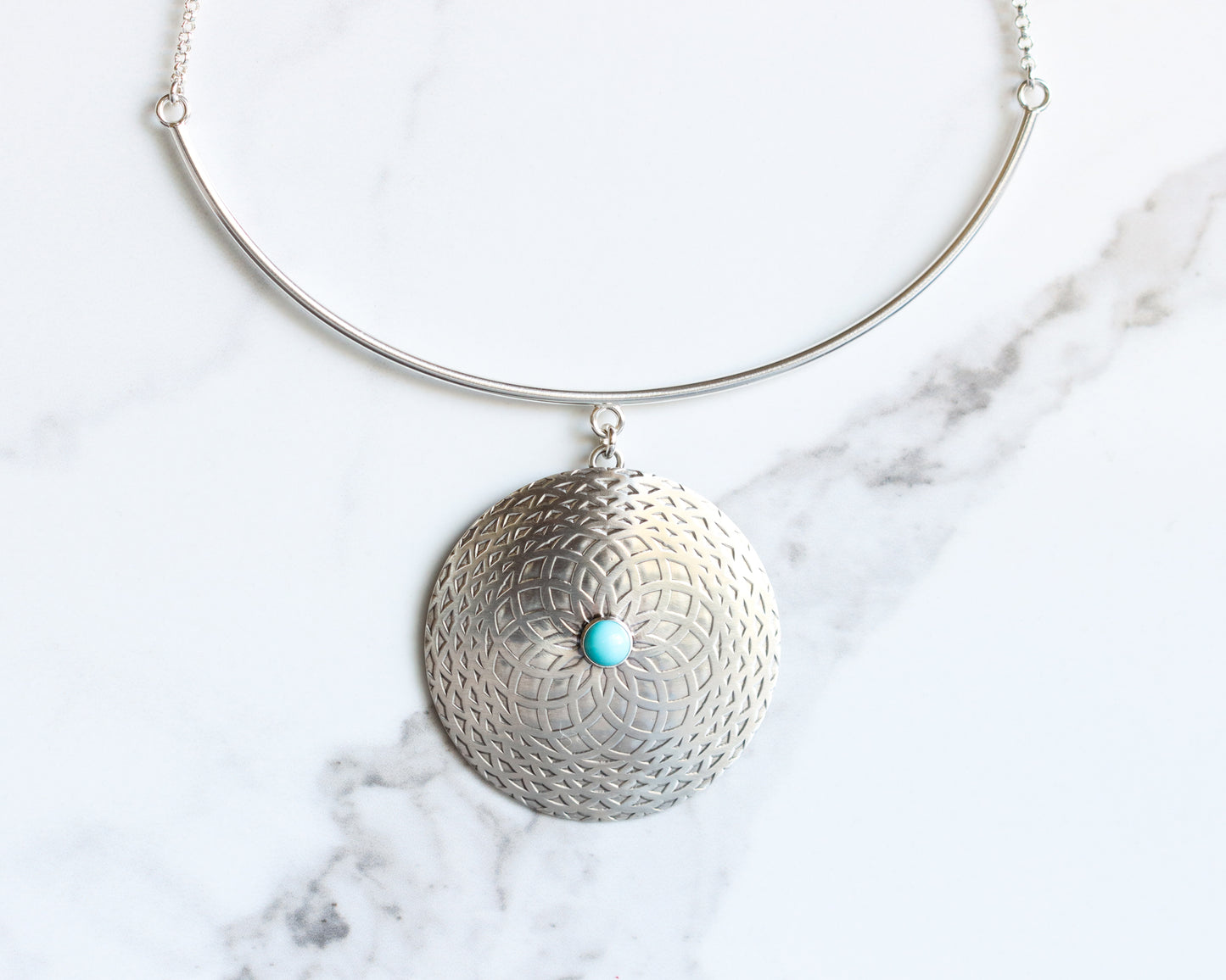 Pilar Mandala Necklace-pendant necklace-Blue Hour Designs