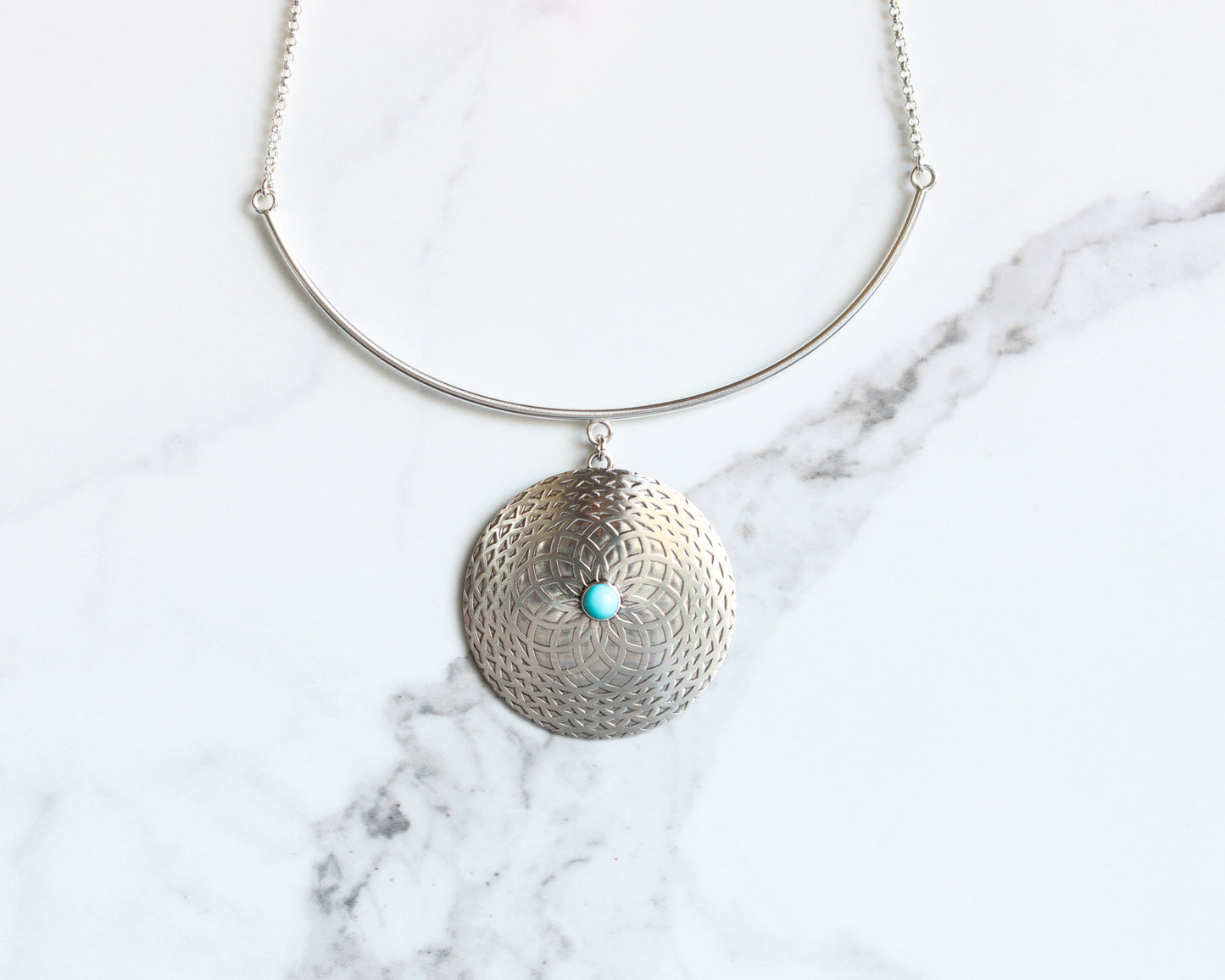 Pilar Mandala Necklace-pendant necklace-Blue Hour Designs