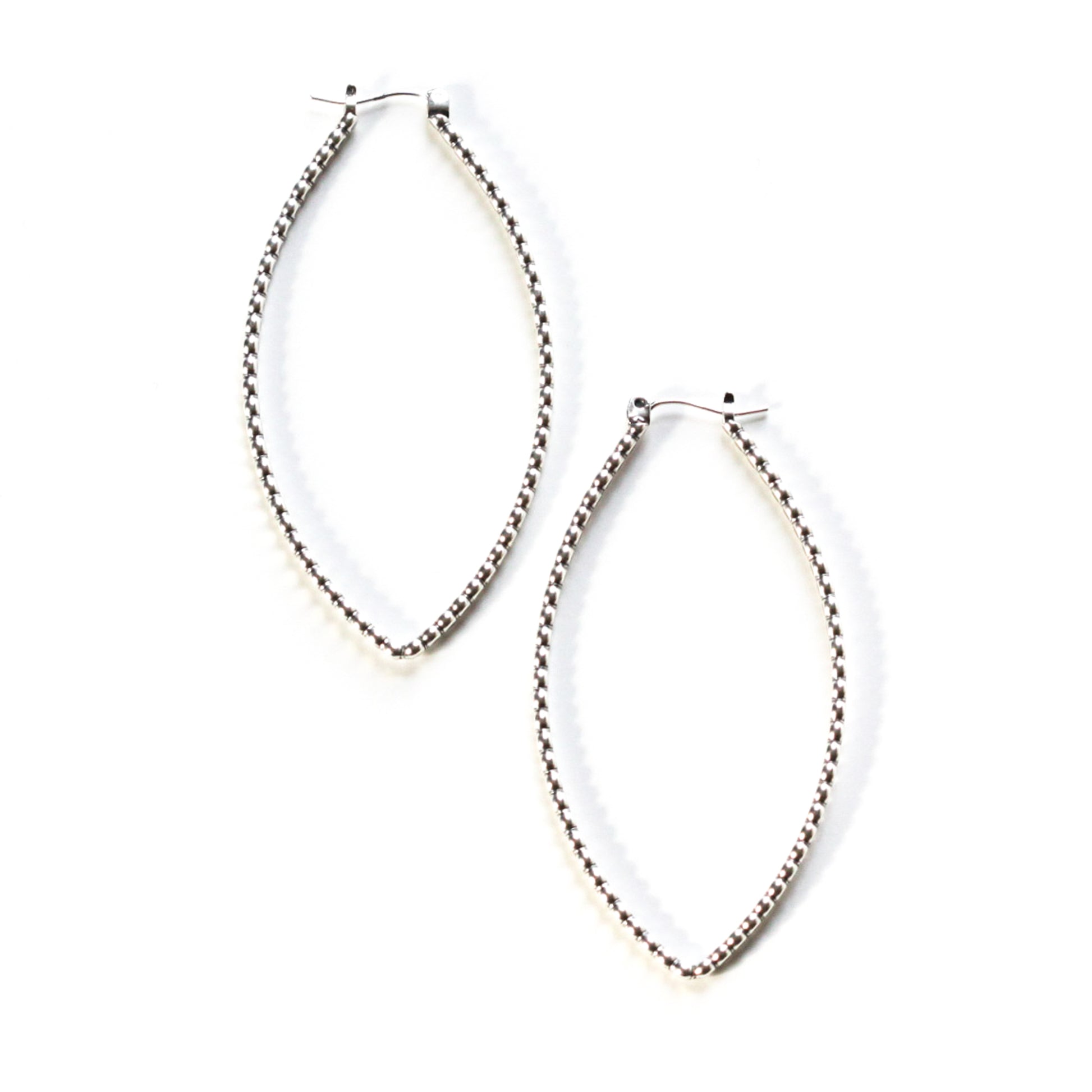 Porter Hoops - Beaded-hoop earrings-Blue Hour Designs