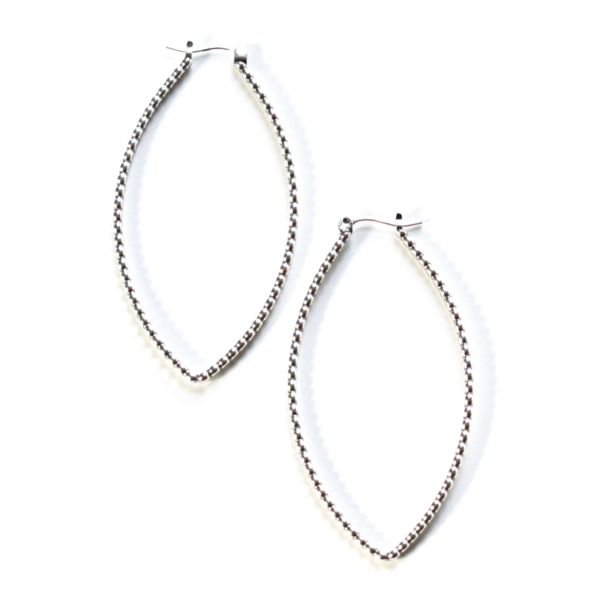 Porter Hoops - Beaded-hoop earrings-Blue Hour Designs