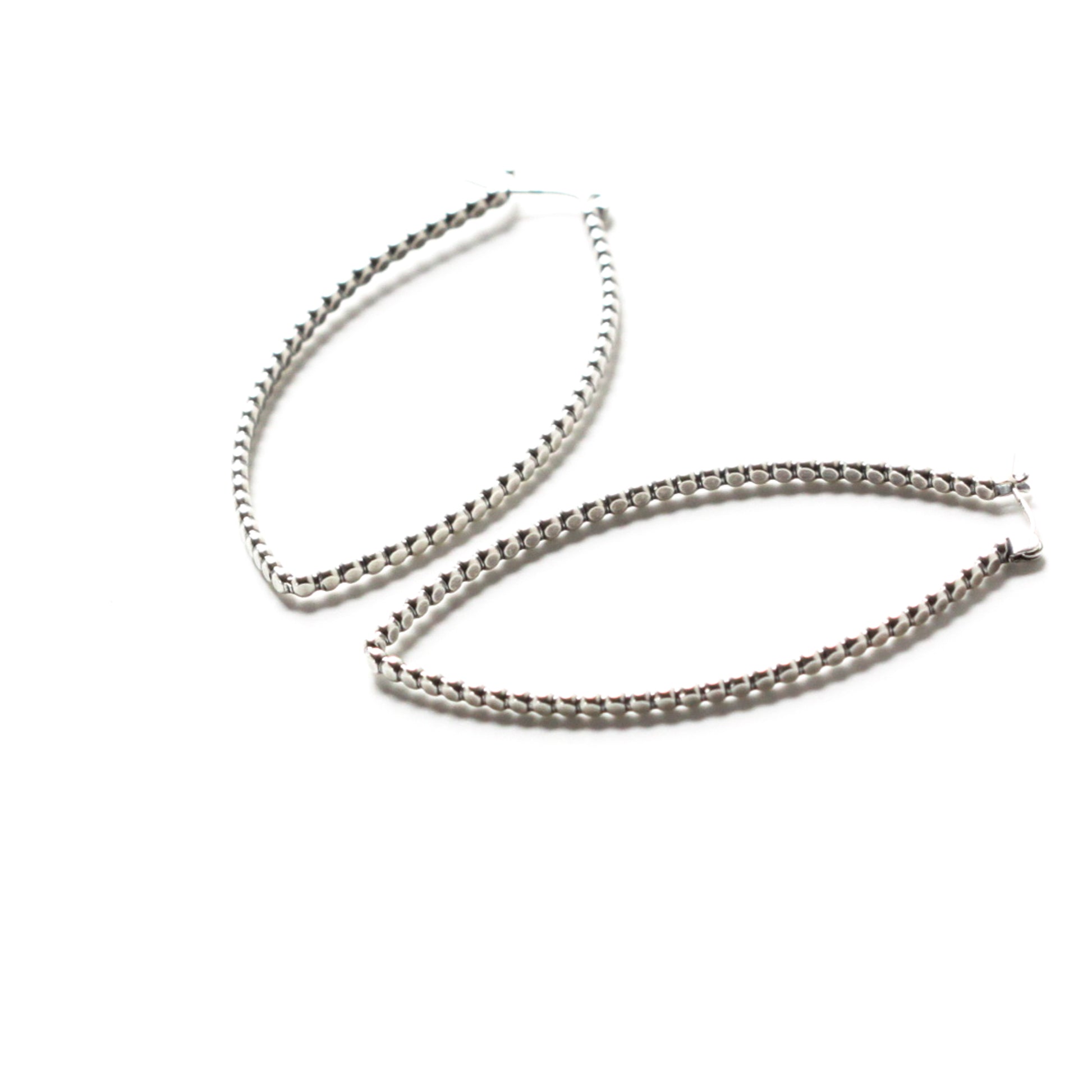 Porter Hoops - Beaded-hoop earrings-Blue Hour Designs