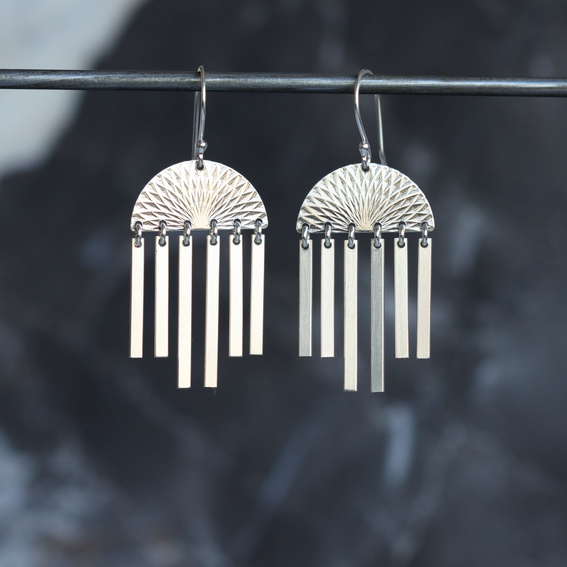 Rainstorm Earrings-dangle earrings-Blue Hour Designs