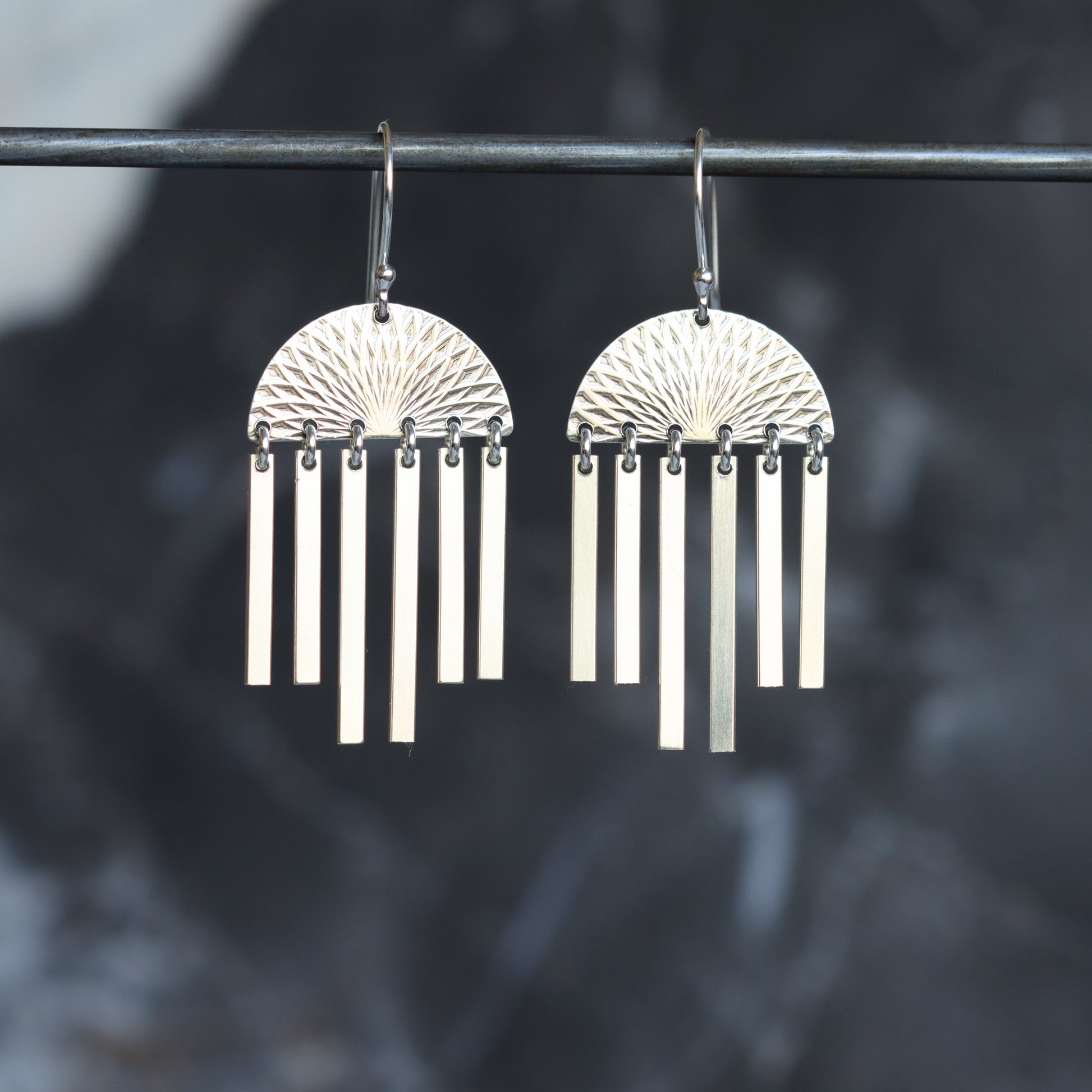Rainstorm Earrings-dangle earrings-Blue Hour Designs