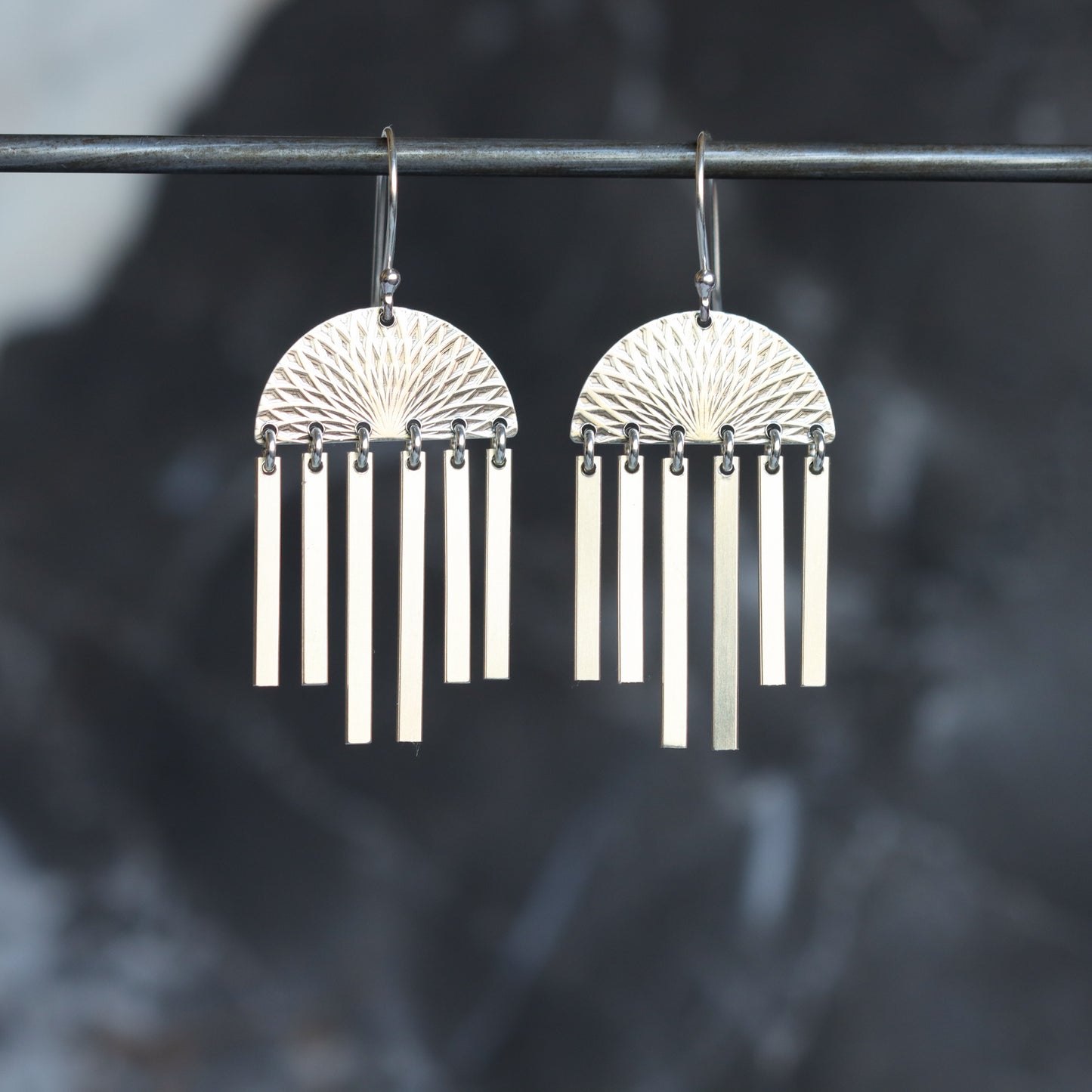 Rainstorm Earrings-dangle earrings-Blue Hour Designs