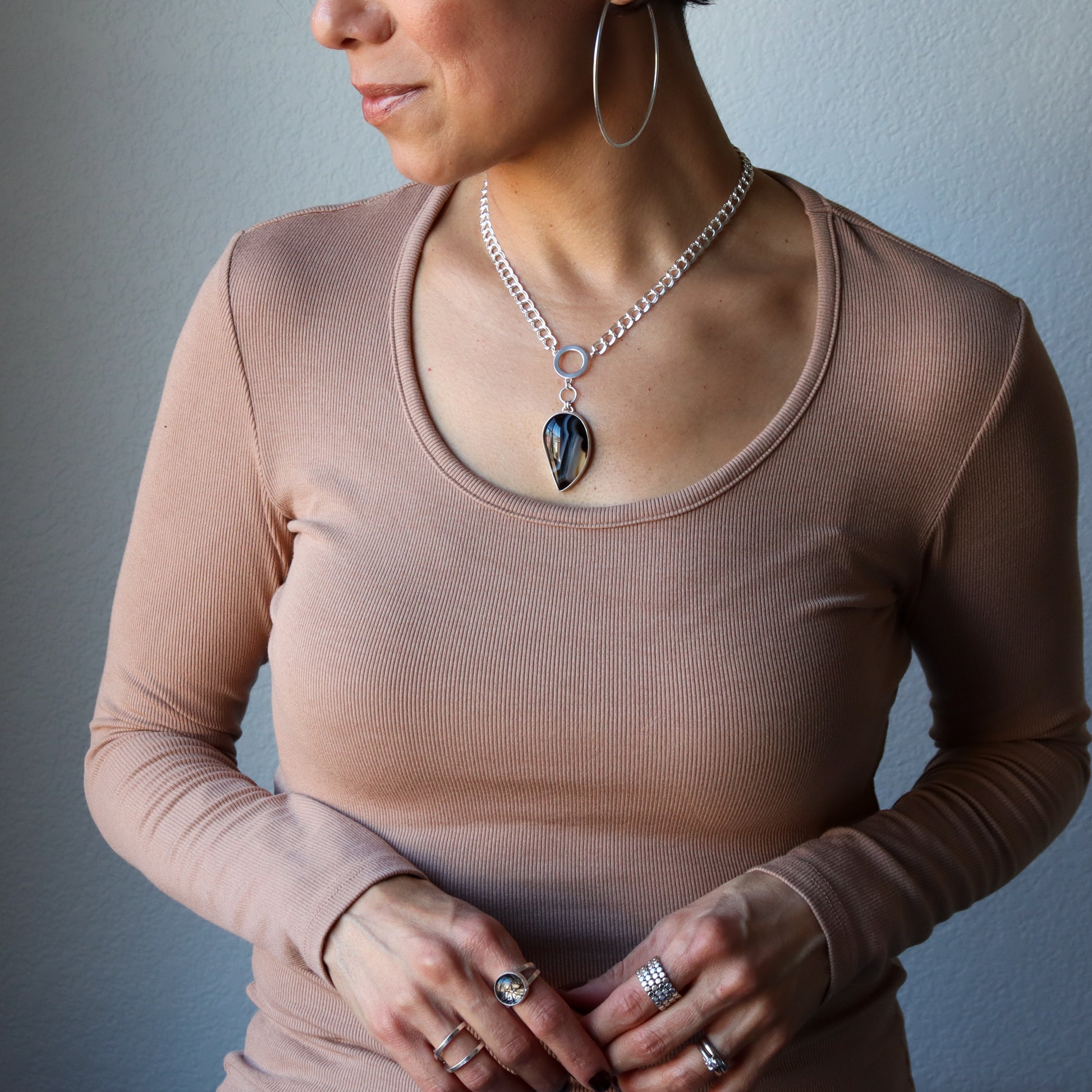 Raven Necklace 2 - OOAK-pendant necklace-Blue Hour Designs
