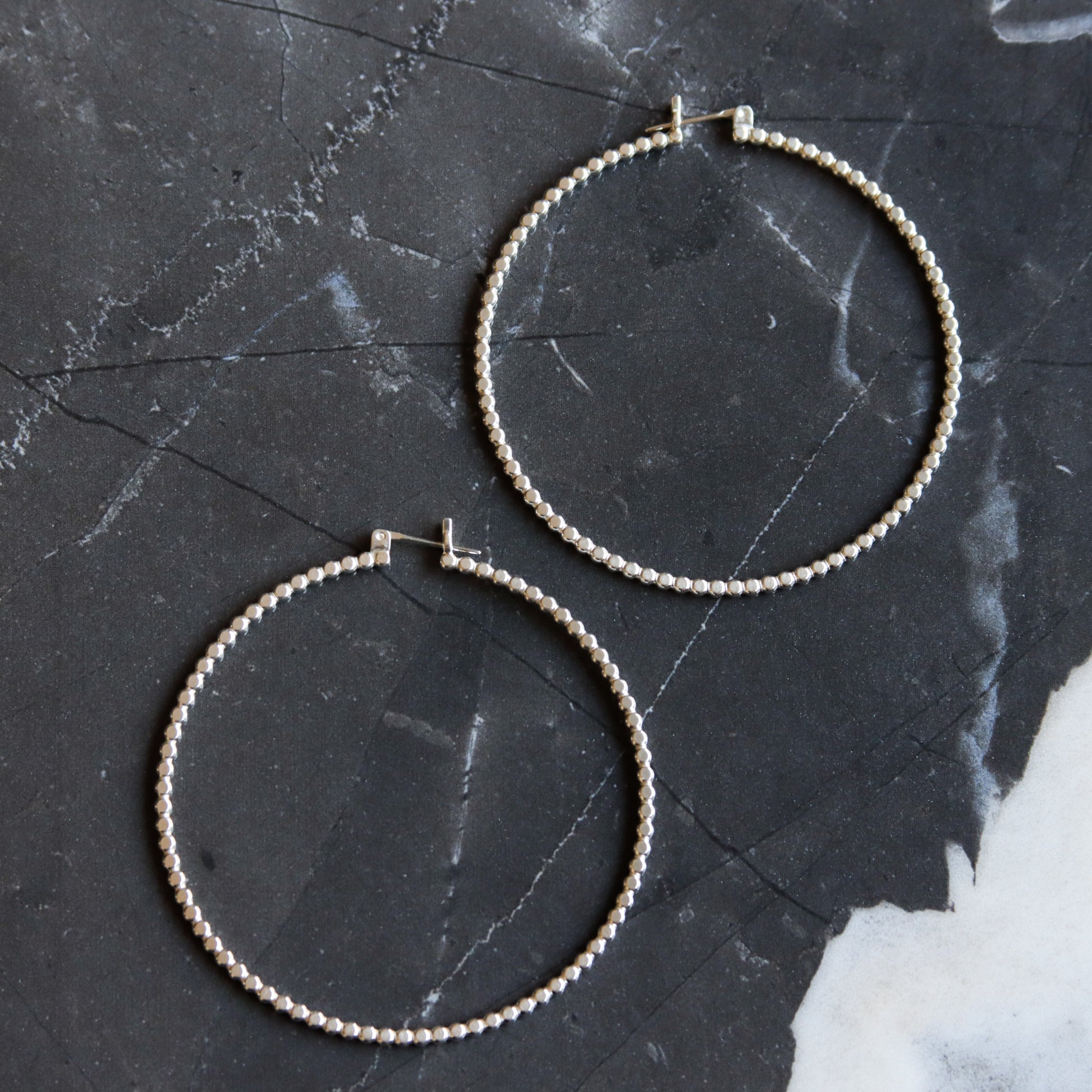 Reyna Hoops - Large-hoop earrings-Blue Hour Designs