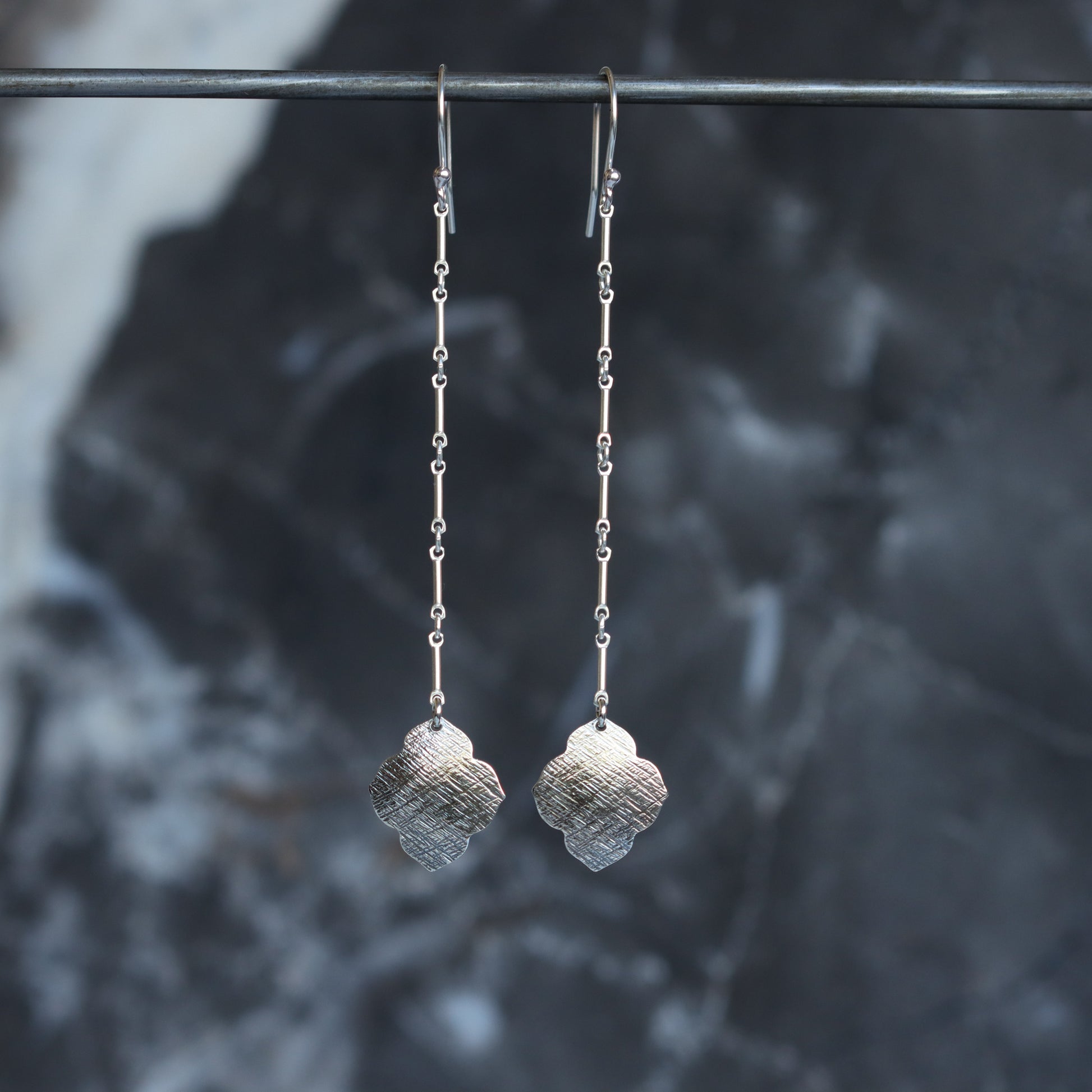Sahara Earrings - Silver-dangle earrings-Blue Hour Designs