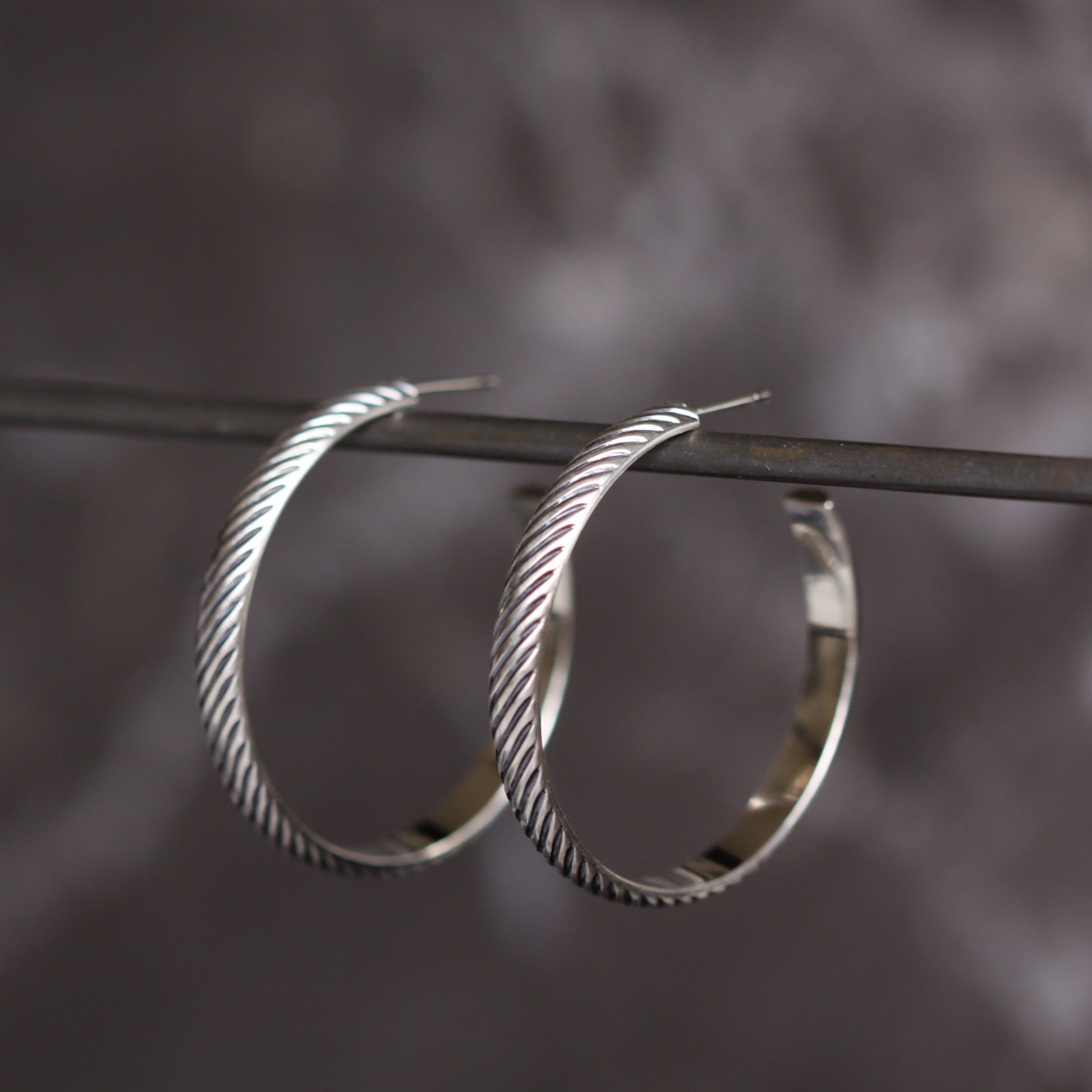 Salma Hoops-hoop earrings-Blue Hour Designs
