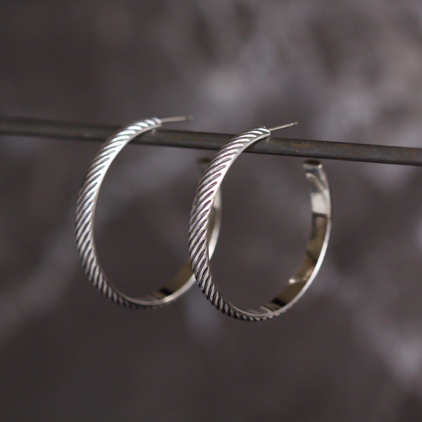 Salma Hoops-hoop earrings-Blue Hour Designs