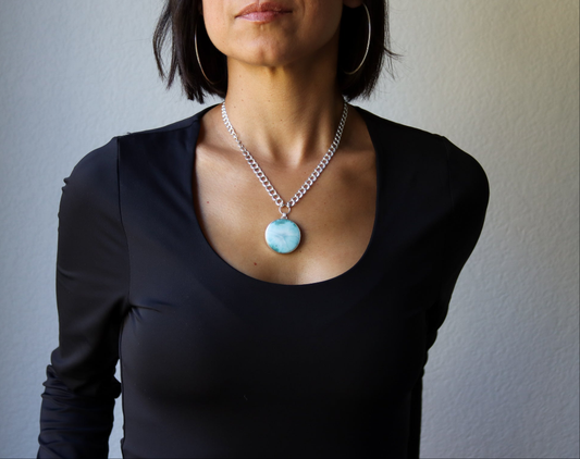 Sky Necklace 4 - OOAK-pendant necklace-Blue Hour Designs