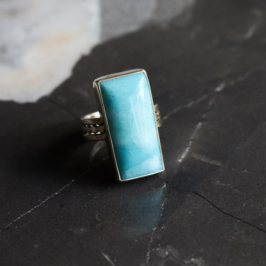 Sky Ring 1 - OOAK - size 8.5-cocktail ring-Blue Hour Designs