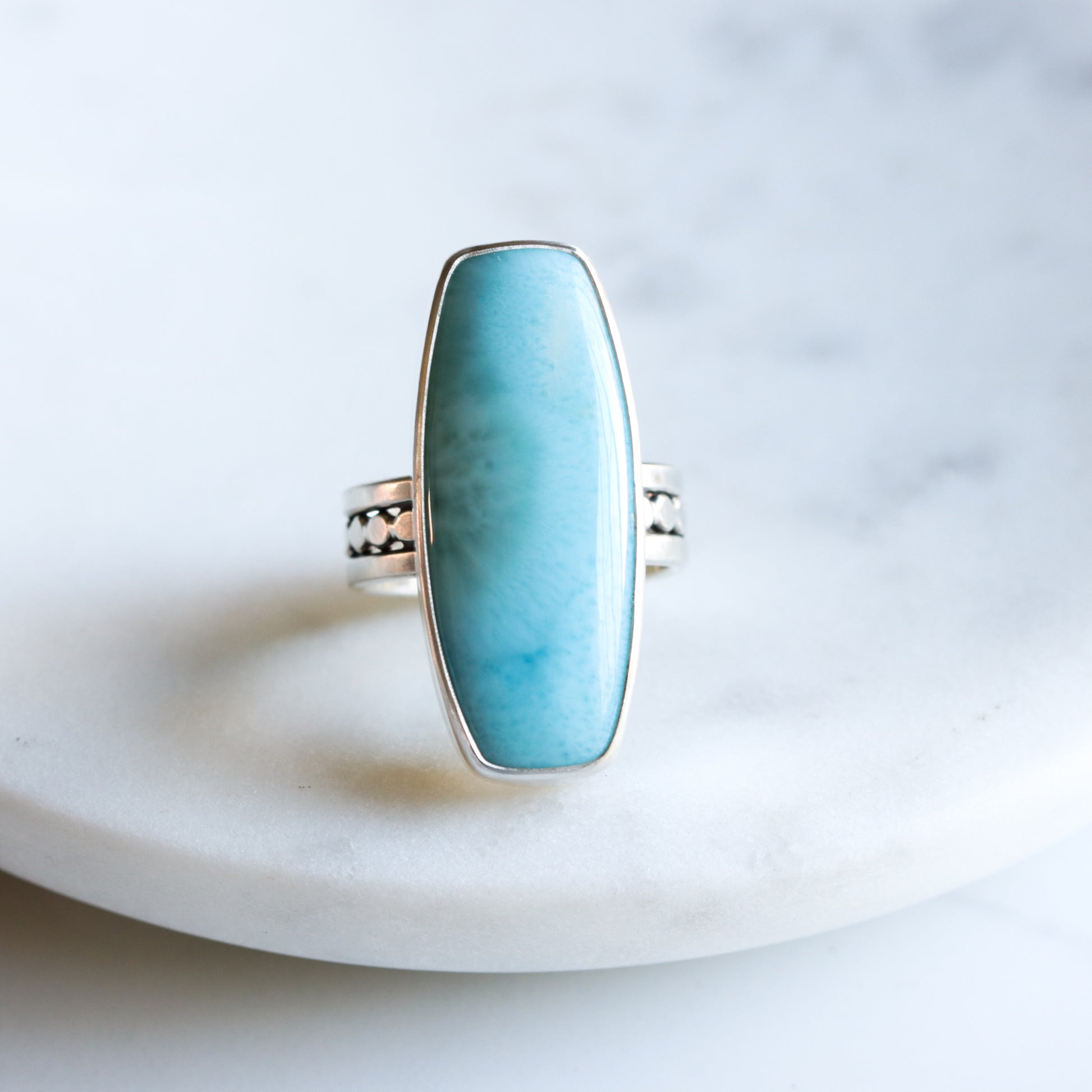 Sky Ring 2 - OOAK - size 7.5-cocktail ring-Blue Hour Designs